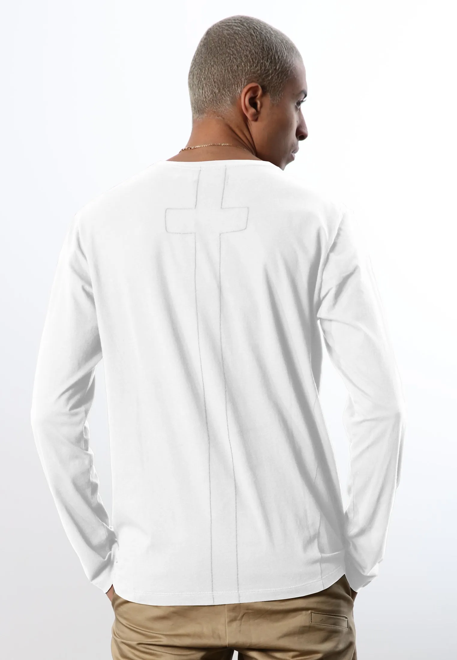 ESSENTIAL CORE WHITE LONG SLEEVE T-SHIRT