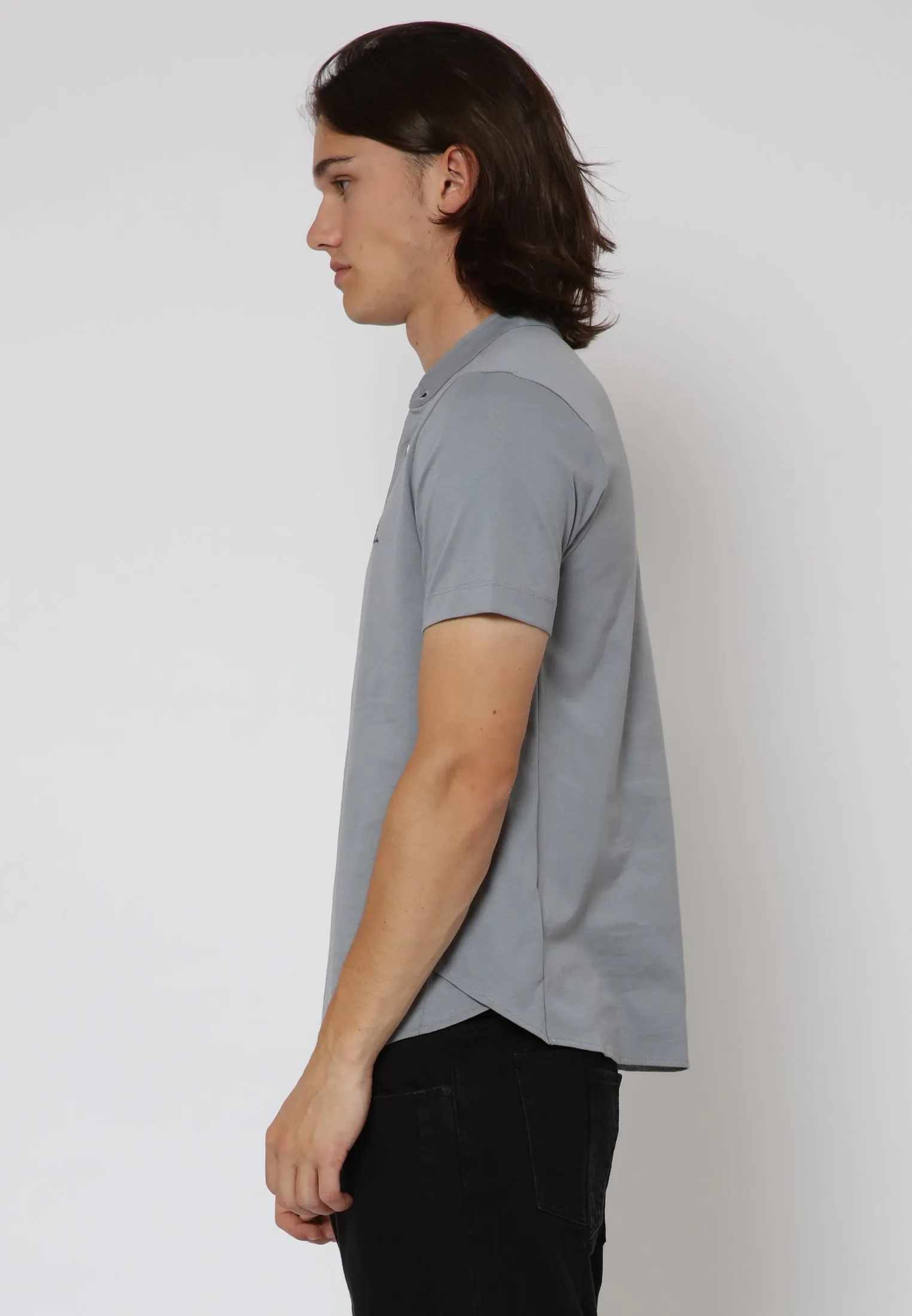 ESSENTIAL ORSON SLATE POLO SHIRT