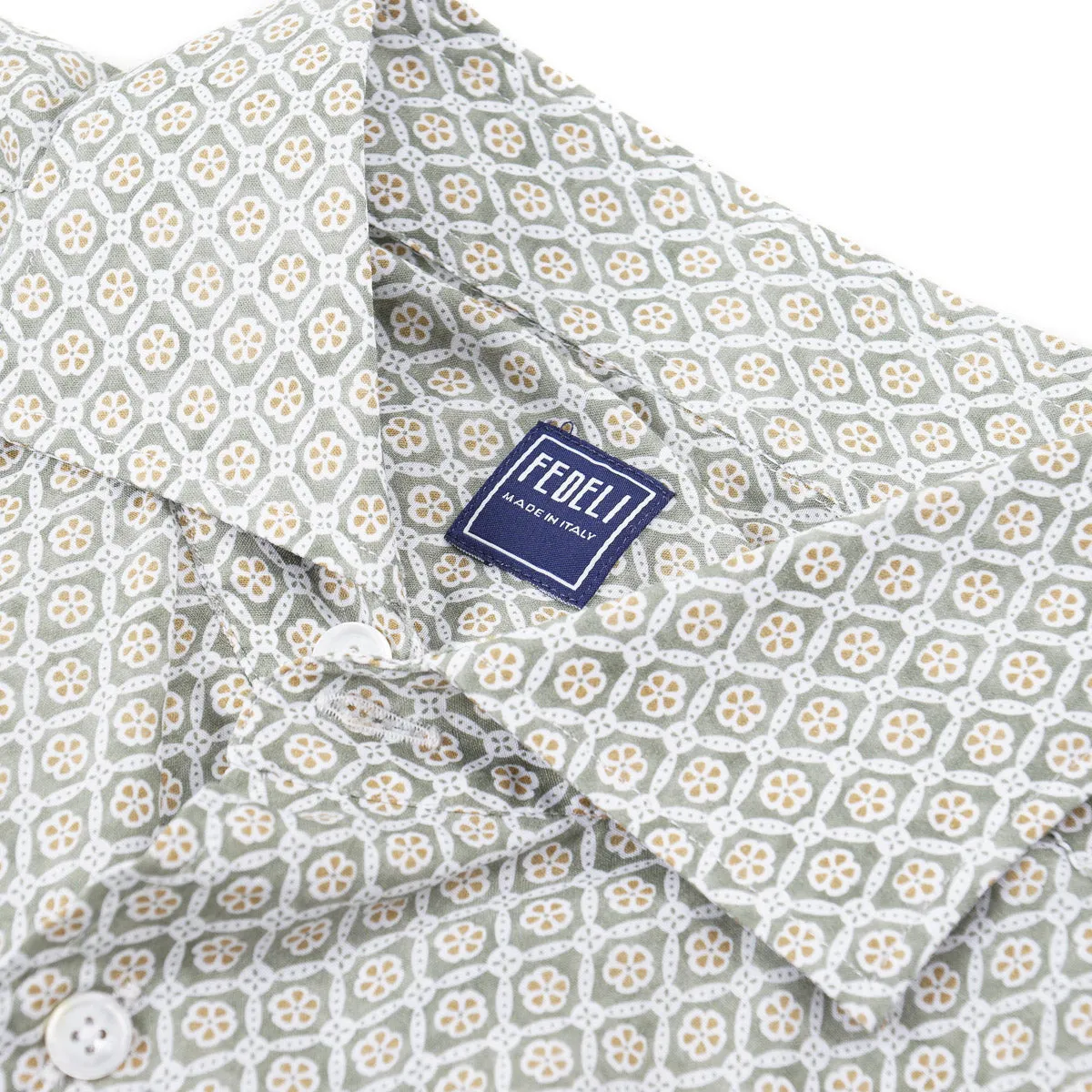 Fedeli Lightweight Printed Cotton Shirt