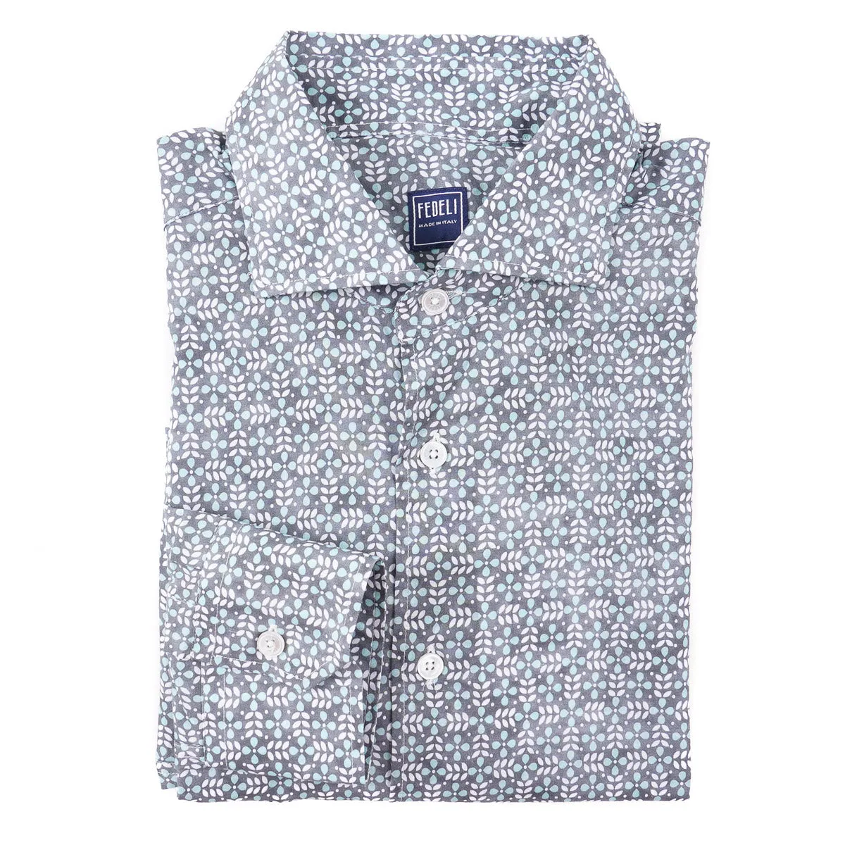 Fedeli Lightweight Printed Cotton Shirt