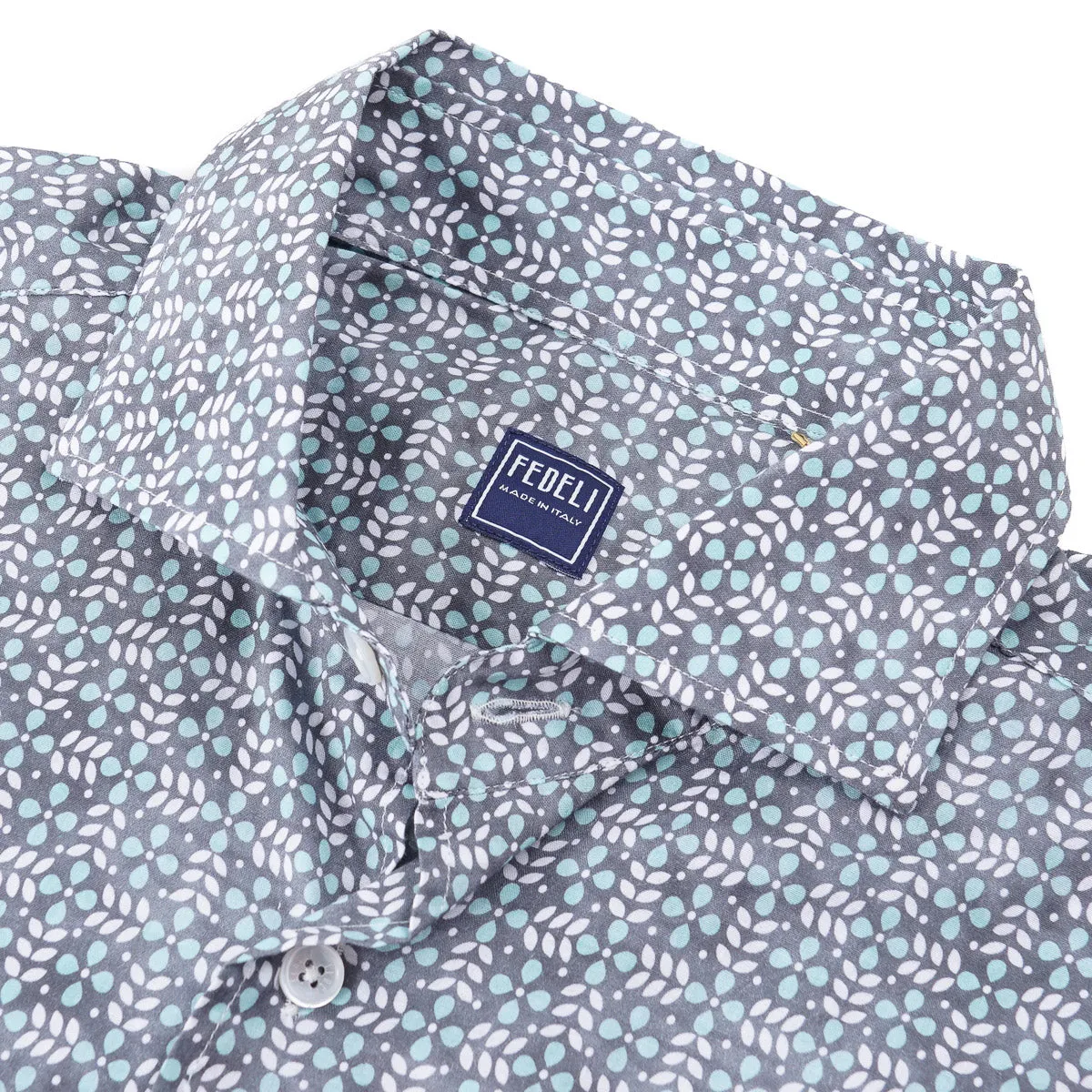 Fedeli Lightweight Printed Cotton Shirt