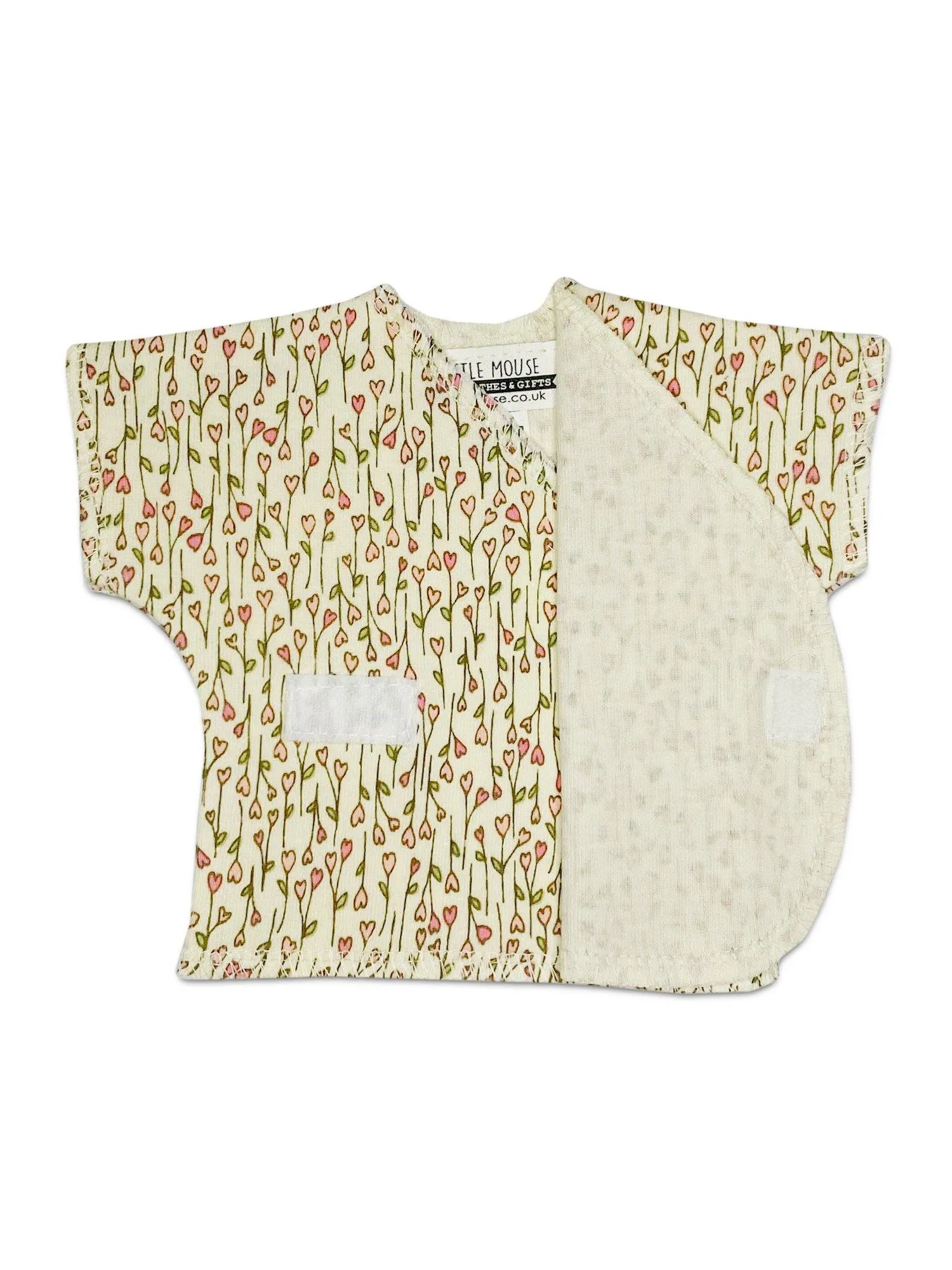 Floral Heart Print Short Sleeve Shirt