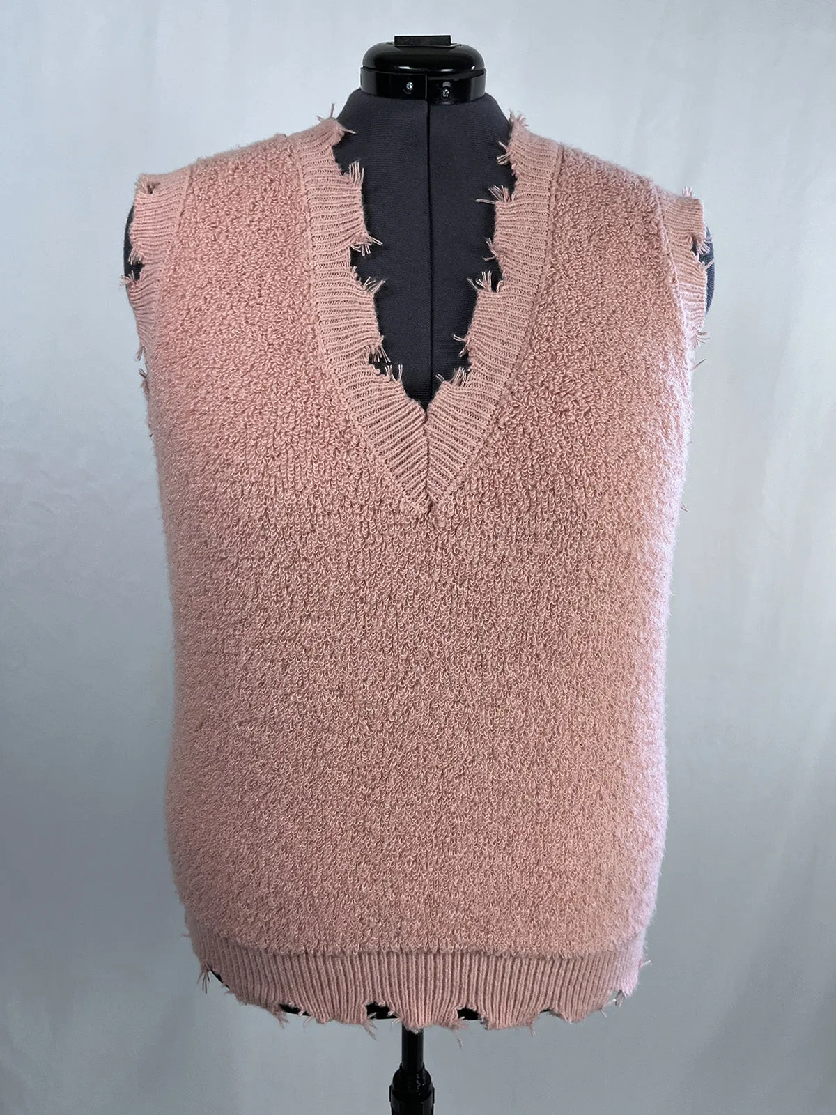 GeeGee Size 3X (22) Light Pink Boucle Vest NWT