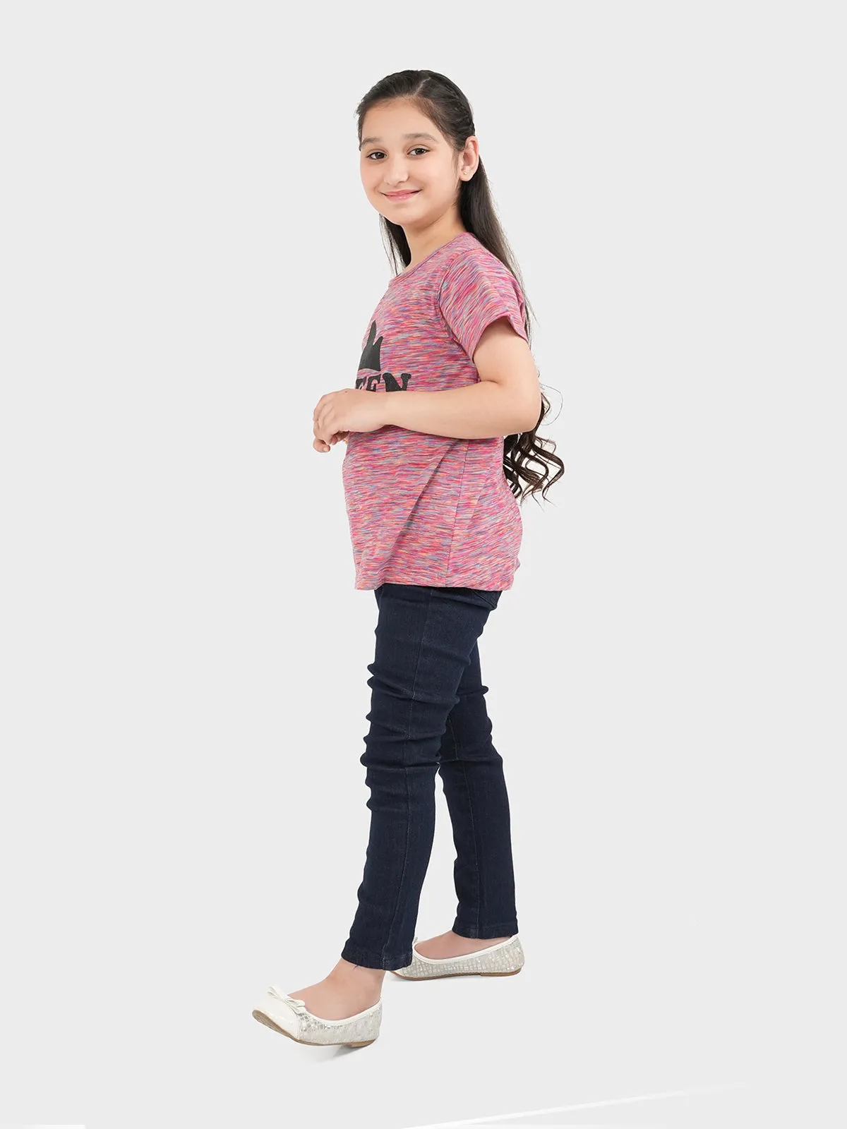 Girls "HANIJAZI" Straight Denim Pants