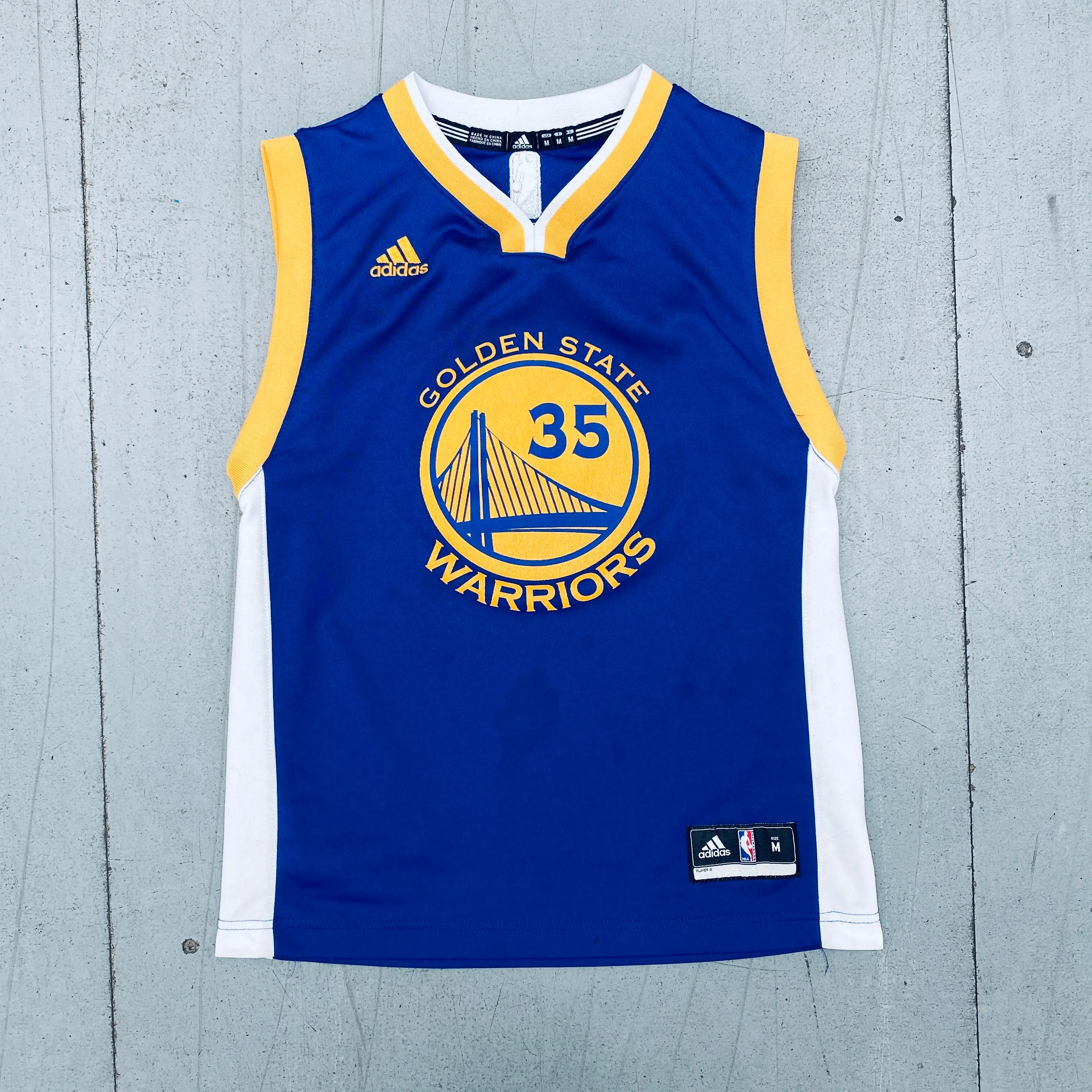 Golden State Warriors: Kevin Durant 2016/17 Blue Adidas Jersey (XS/S)