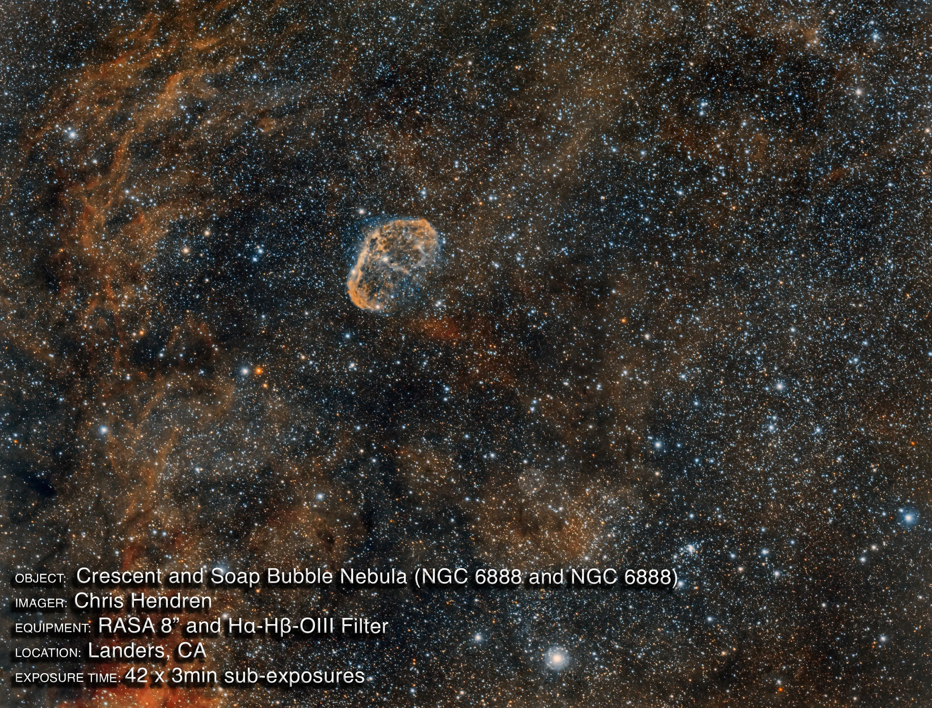 H-alpha H-beta OIII Imaging Filter, Rowe-Ackermann Schmidt Astrograph (RASA) 8