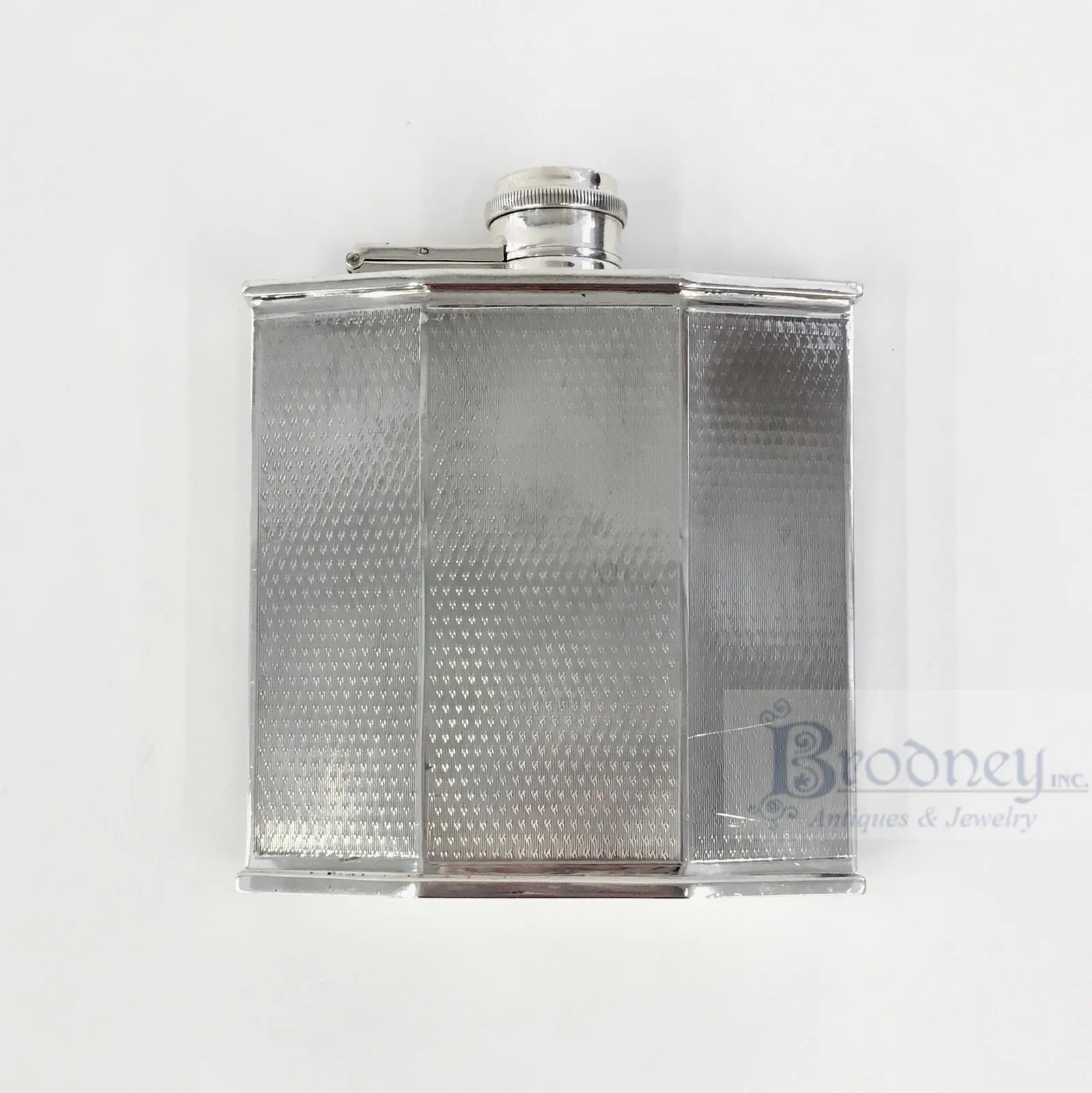 H Matthews Sterling Silver Flask, Birmingham, England