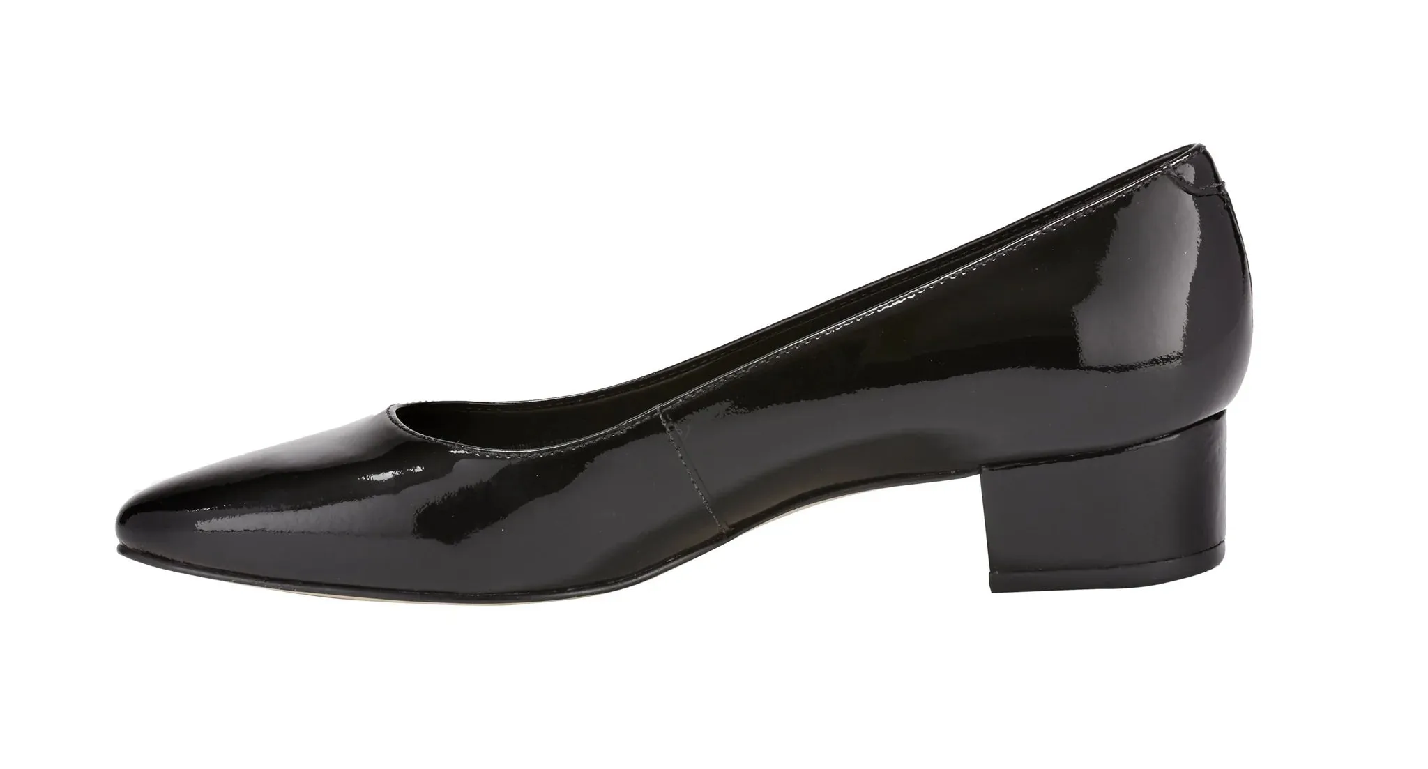 Heidi Pump: Black Patent Leather I Walking Cradle