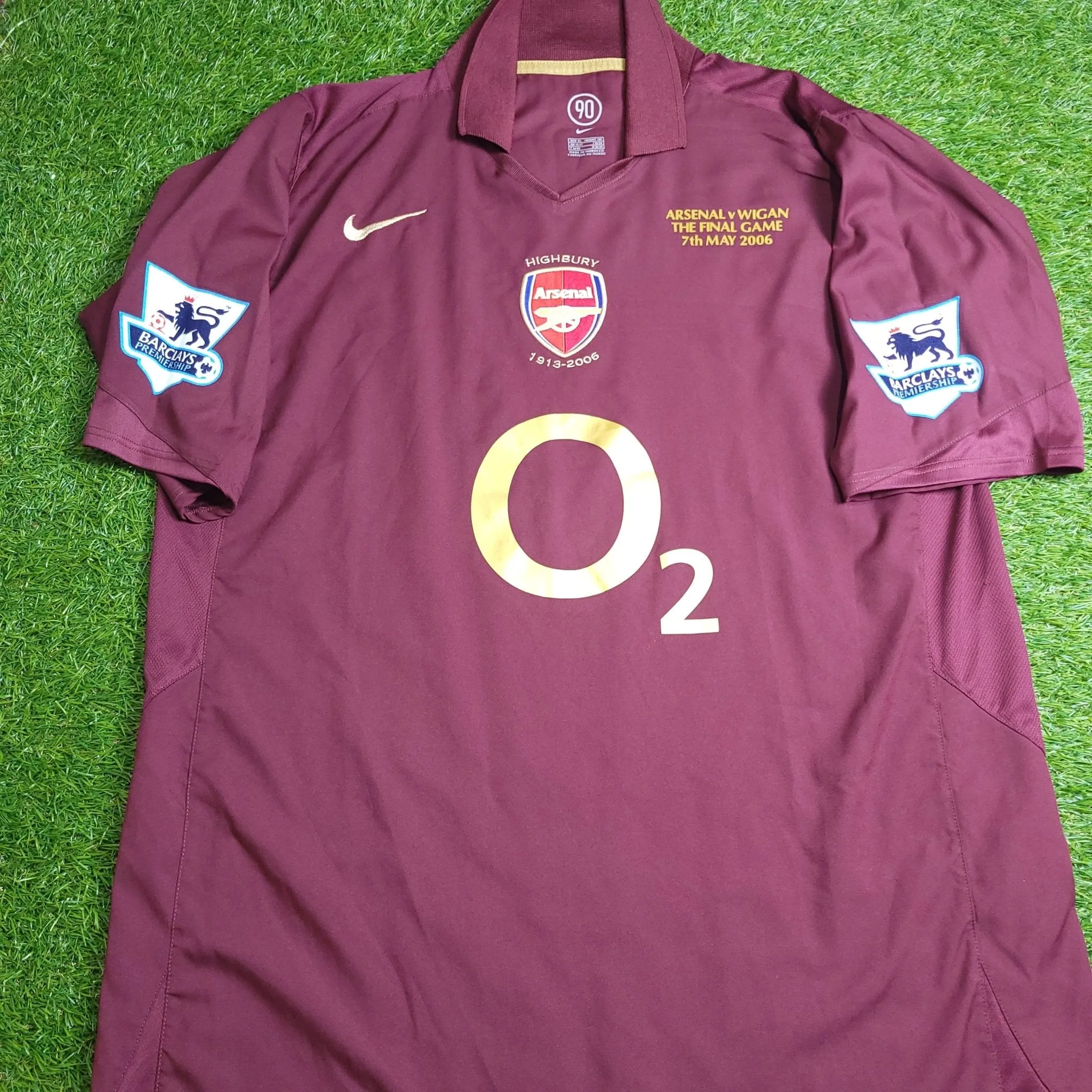 Henry Arsenal 2005 2006 HIGHBURY LAST GAME Home Soccer Jersey Shirt XL SKU# 195578