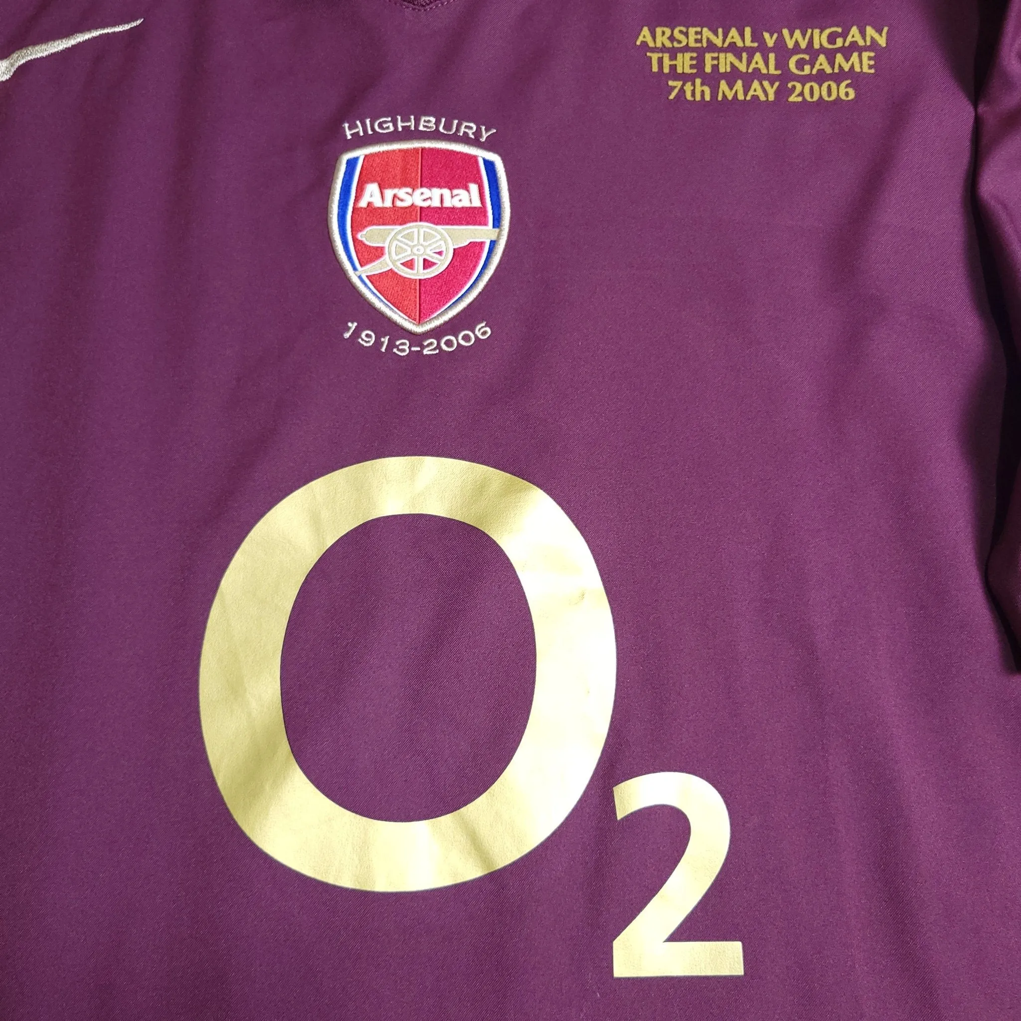 Henry Arsenal 2005 2006 HIGHBURY LAST GAME Home Soccer Jersey Shirt XL SKU# 195578