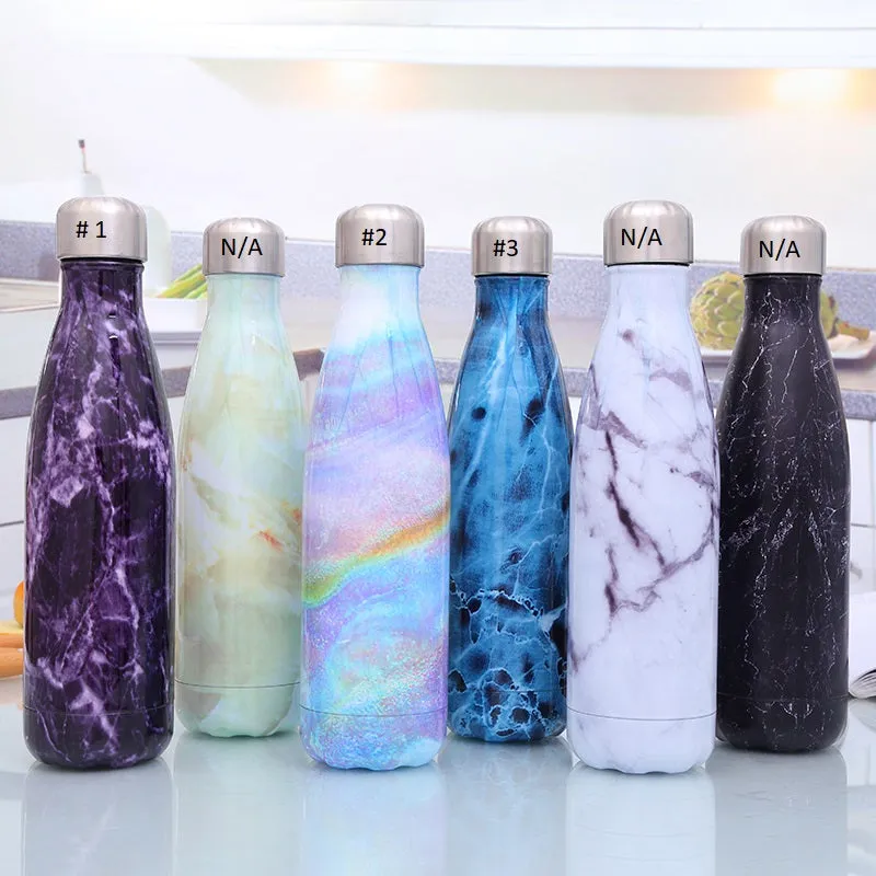 Insulated Stainless Steel Drink Bottle 500ml Marble