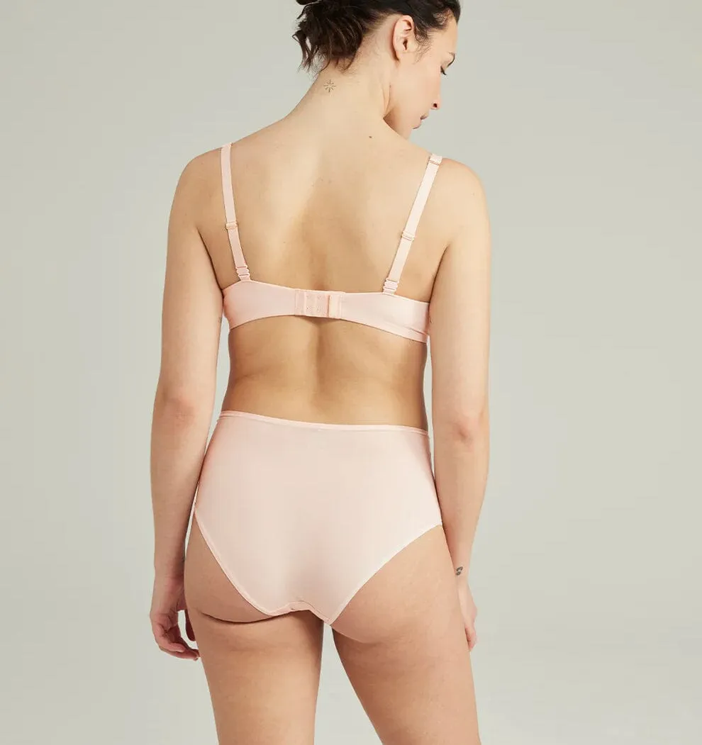 Invisible microfibre high waist brief [Blush]