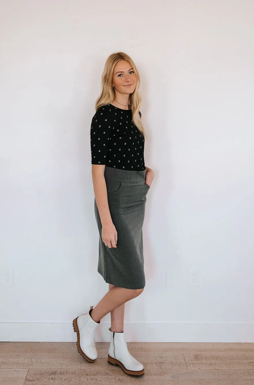 Jasmine Skirt Charcoal