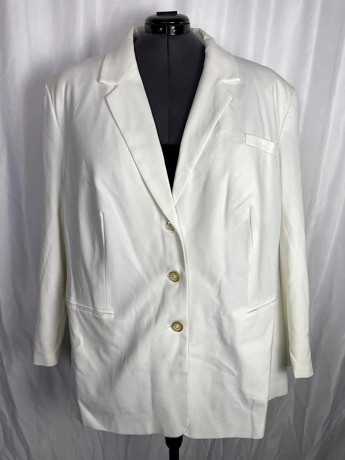 Jessica London Size 32W White Blazer NWT