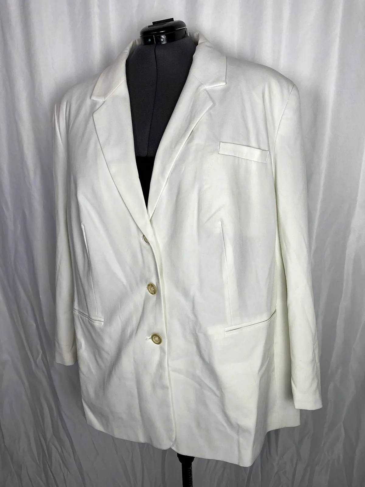 Jessica London Size 32W White Blazer NWT