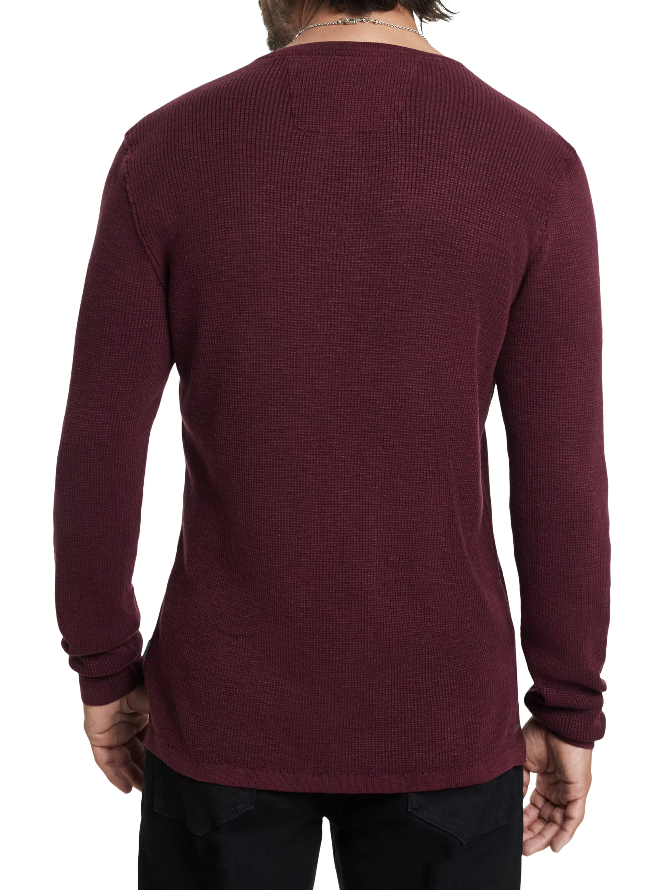 John Varvatos Memphis Waffle Henley | Plum