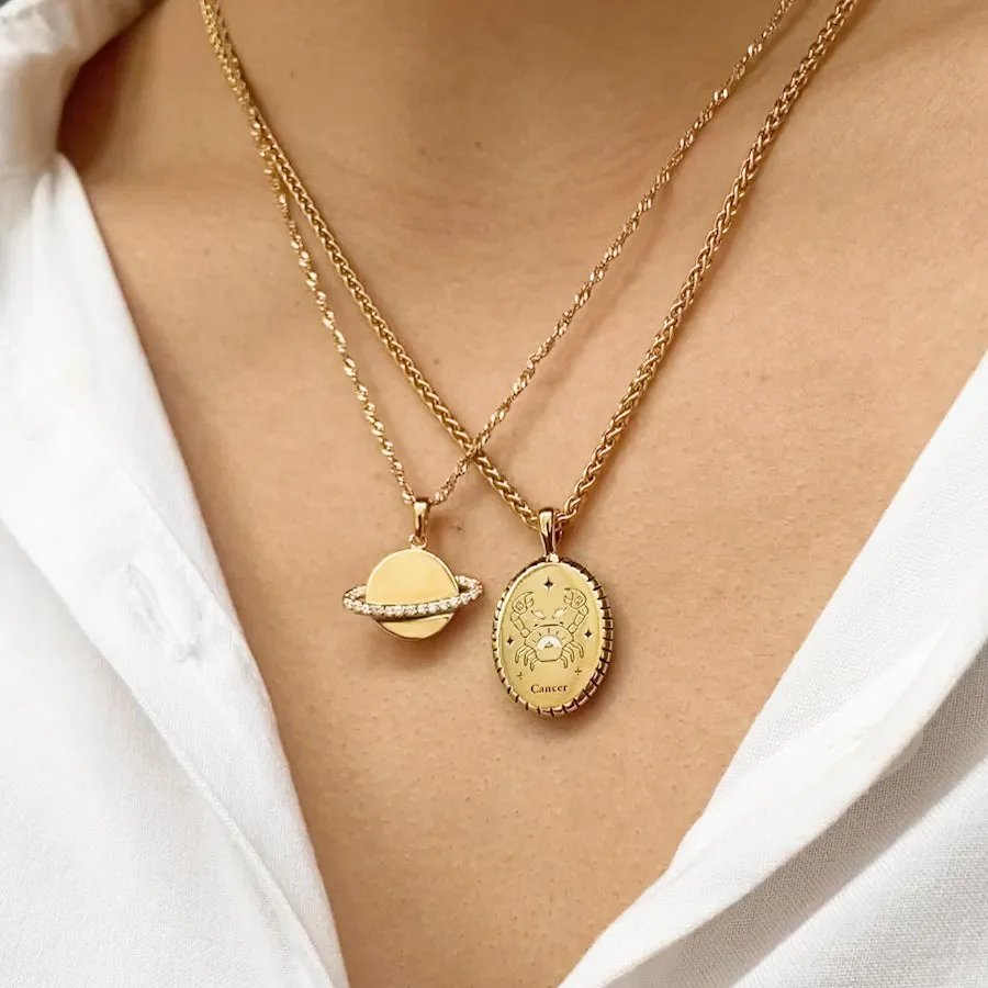 Jupiter Pave 14K Gold Vermeil Pendant