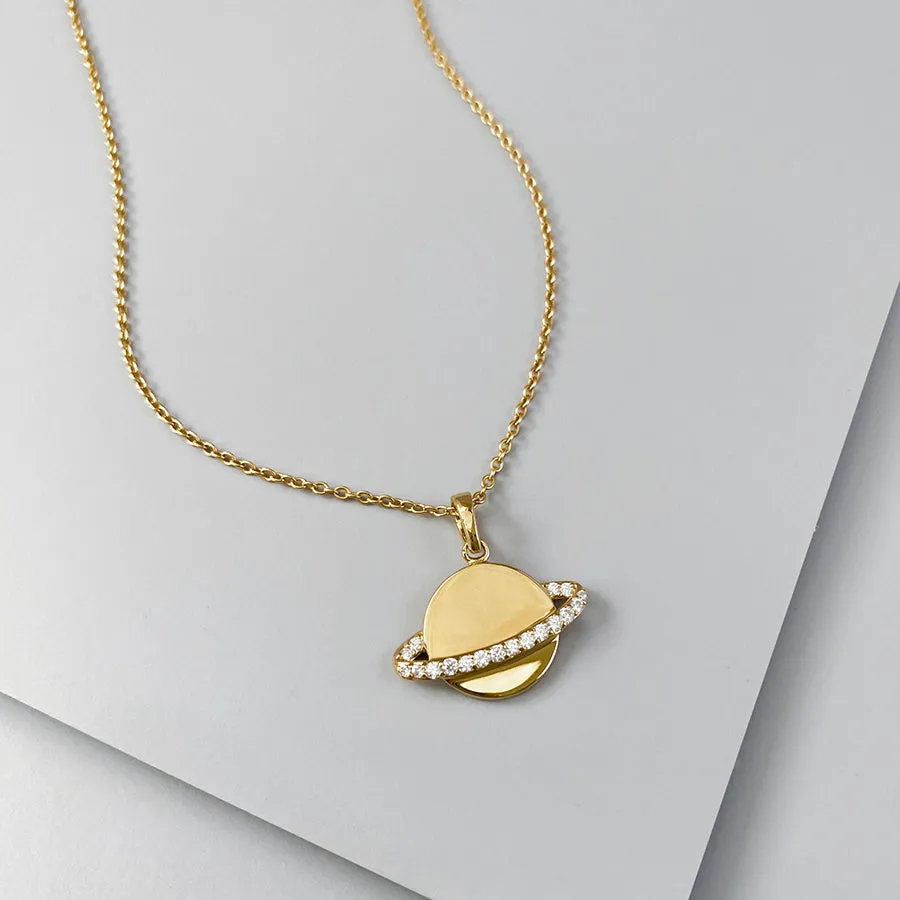 Jupiter Pave 14K Gold Vermeil Pendant