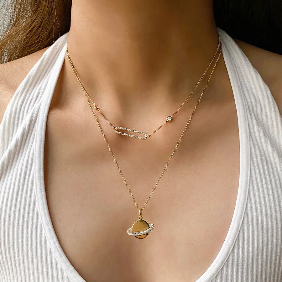 Jupiter Pave 14K Gold Vermeil Pendant