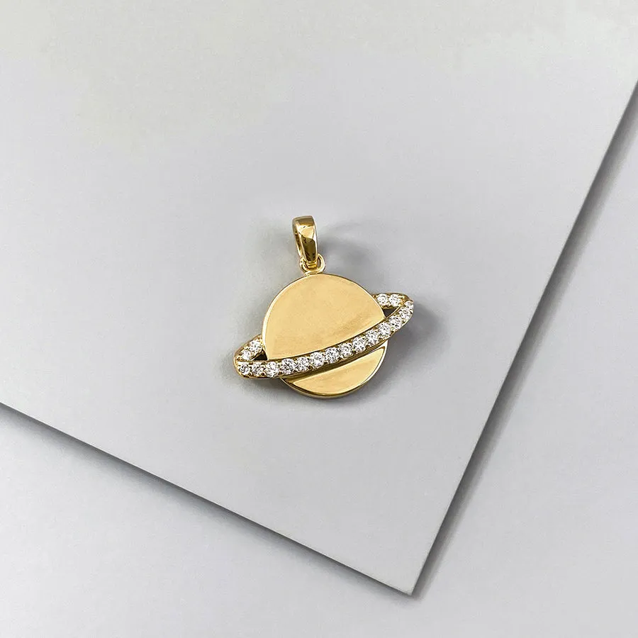 Jupiter Pave 14K Gold Vermeil Pendant