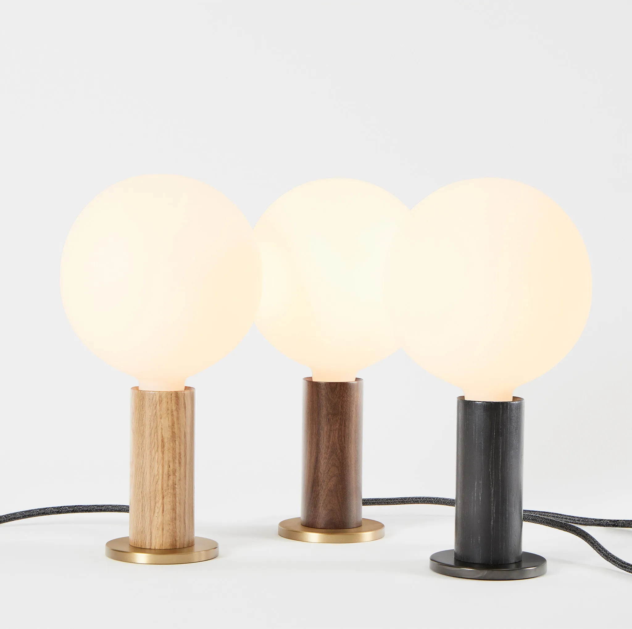 Knuckle Table Lamp in Oak   Sphere IV