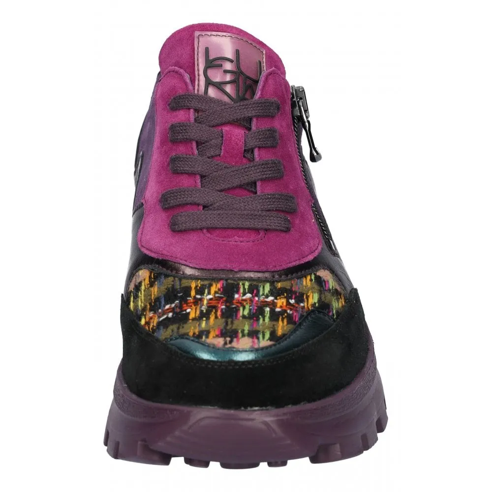 Ladies Waldlaufer Trainers Black Multi H Fit Ajala 993004 800 428