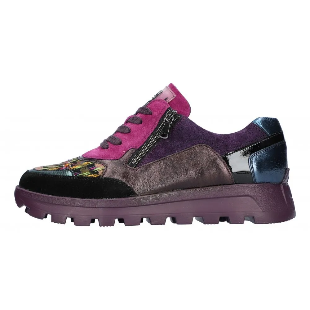 Ladies Waldlaufer Trainers Black Multi H Fit Ajala 993004 800 428