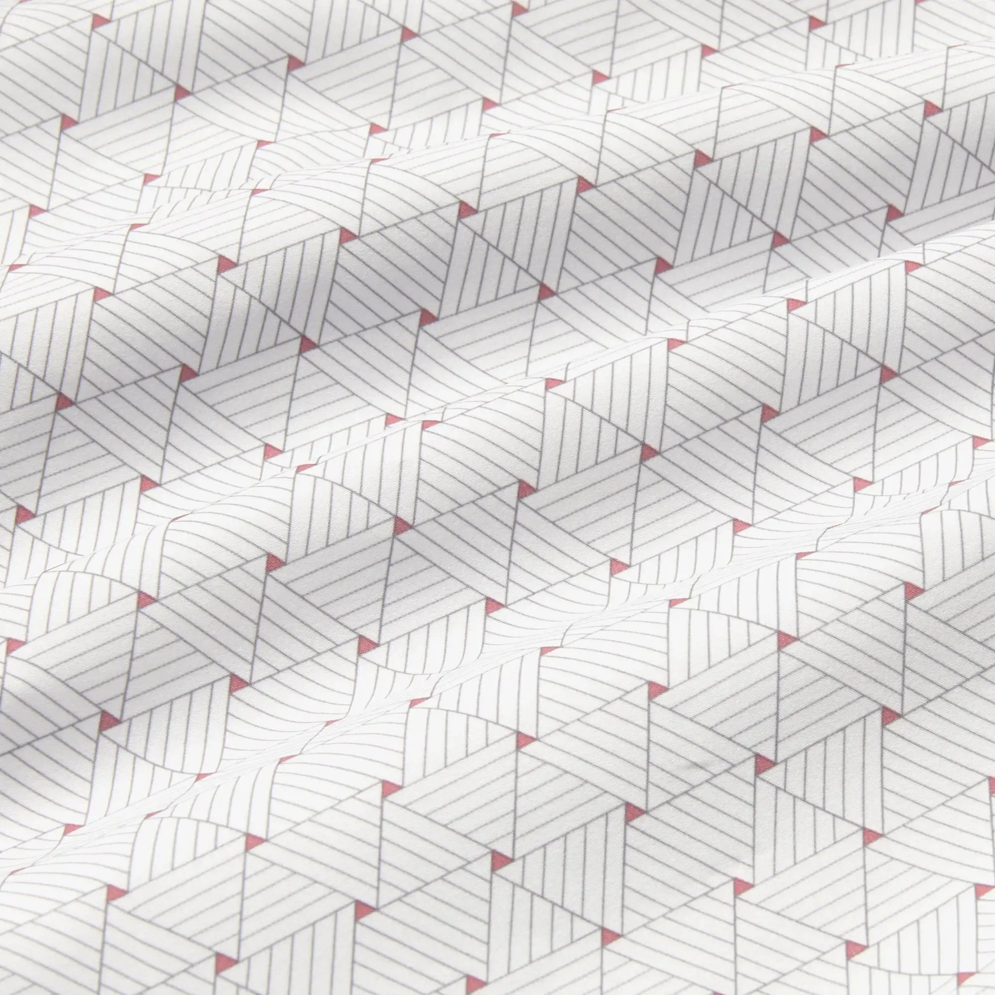 Leeward Dress Shirt - White Linear Triangle - Mizzen and Main