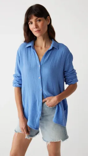 Leo Gauze Button Down - Salt Water