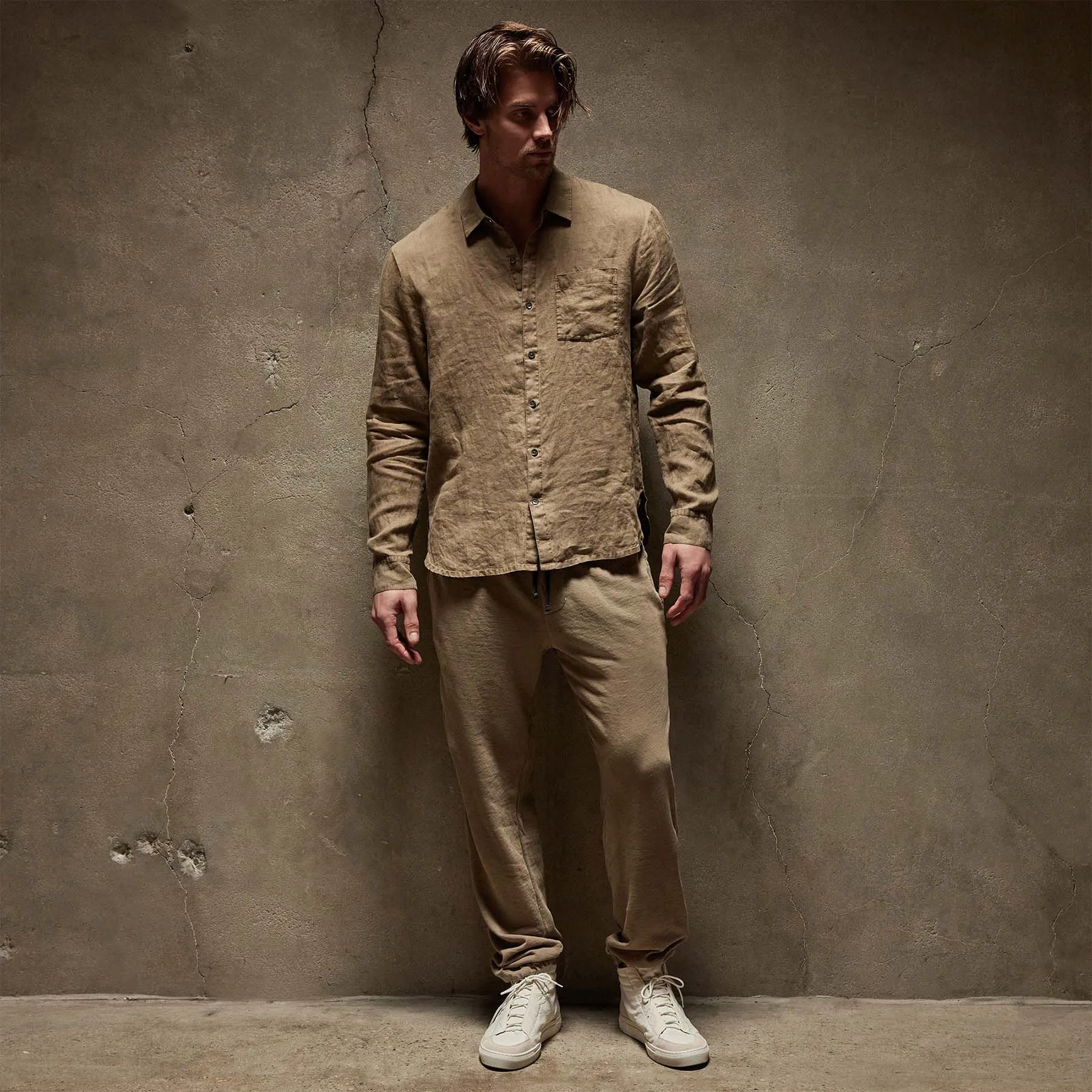 Lightweight Linen Shirt - Cashew Pigment