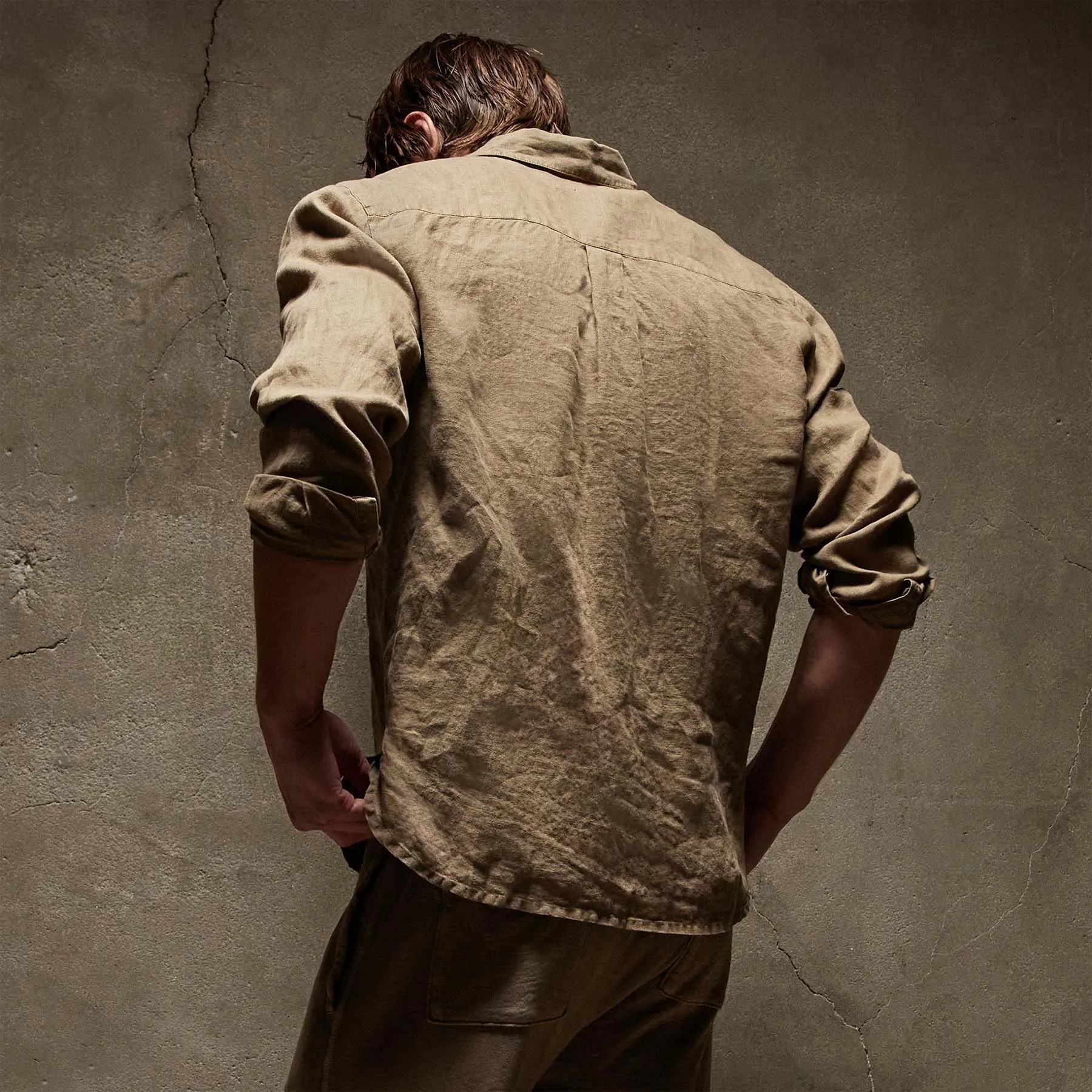 Lightweight Linen Shirt - Cashew Pigment