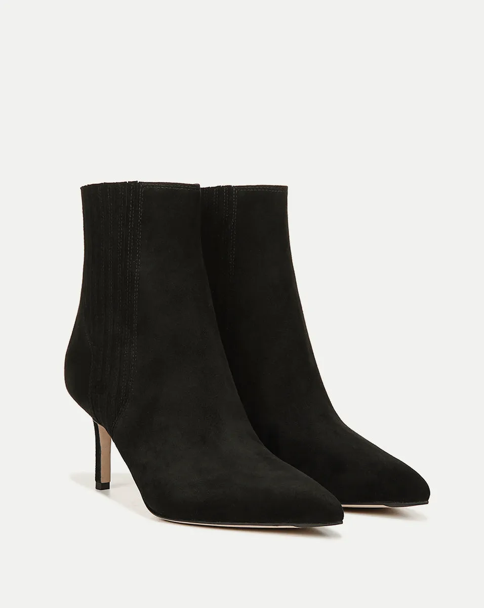 Lisa Suede Mid-Heel Bootie