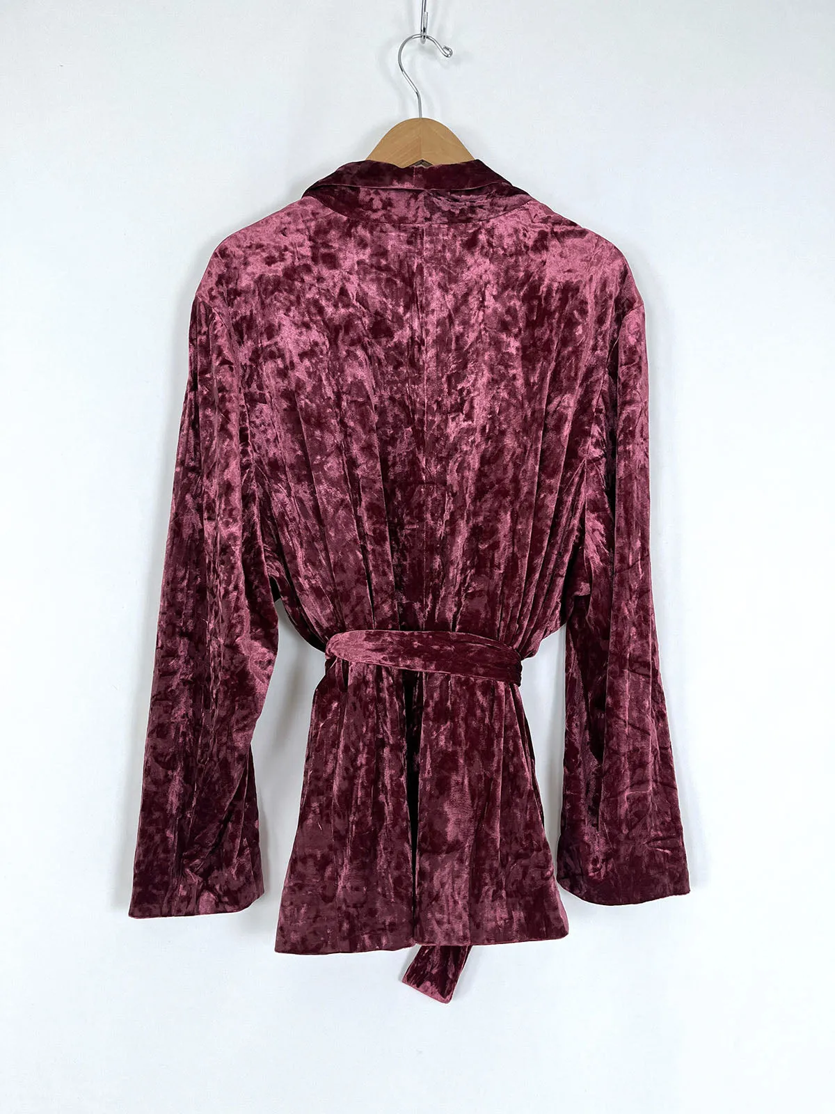 ModCloth Size 22W (3X) Cranberry Velvet Jacket