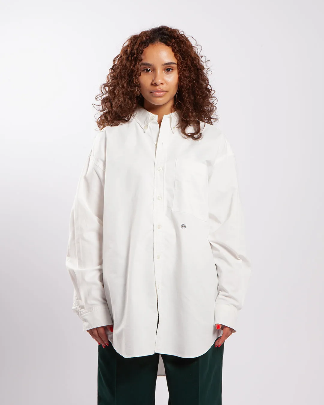 nanamica Button Down Wind Shirt White