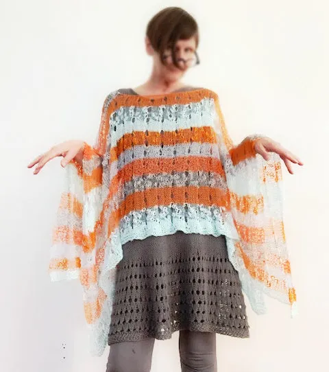 Neuf, poncho pattern