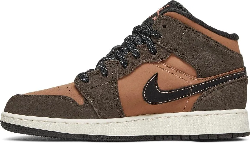 Nike Air Jordan 1 Mid SE Dark Chocolate (GS) Women's