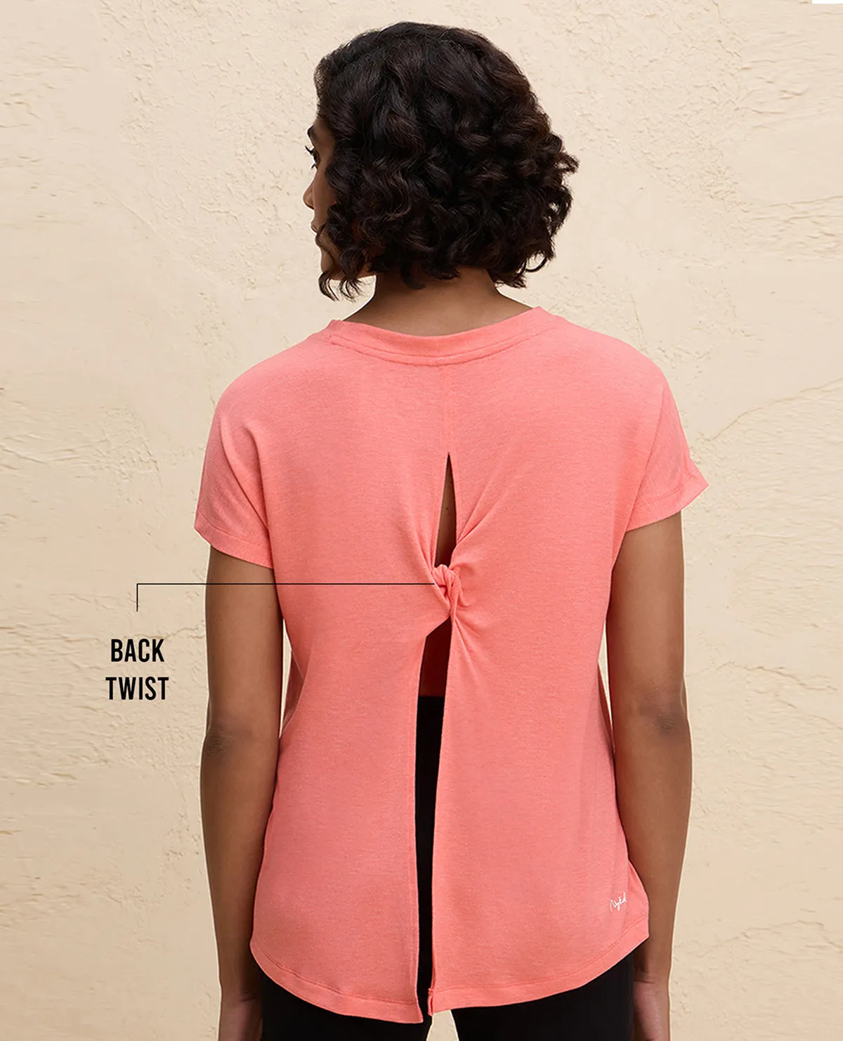 Nykd By Nykaa Super Stylish Back Knot Tee-NYAT279-Orange