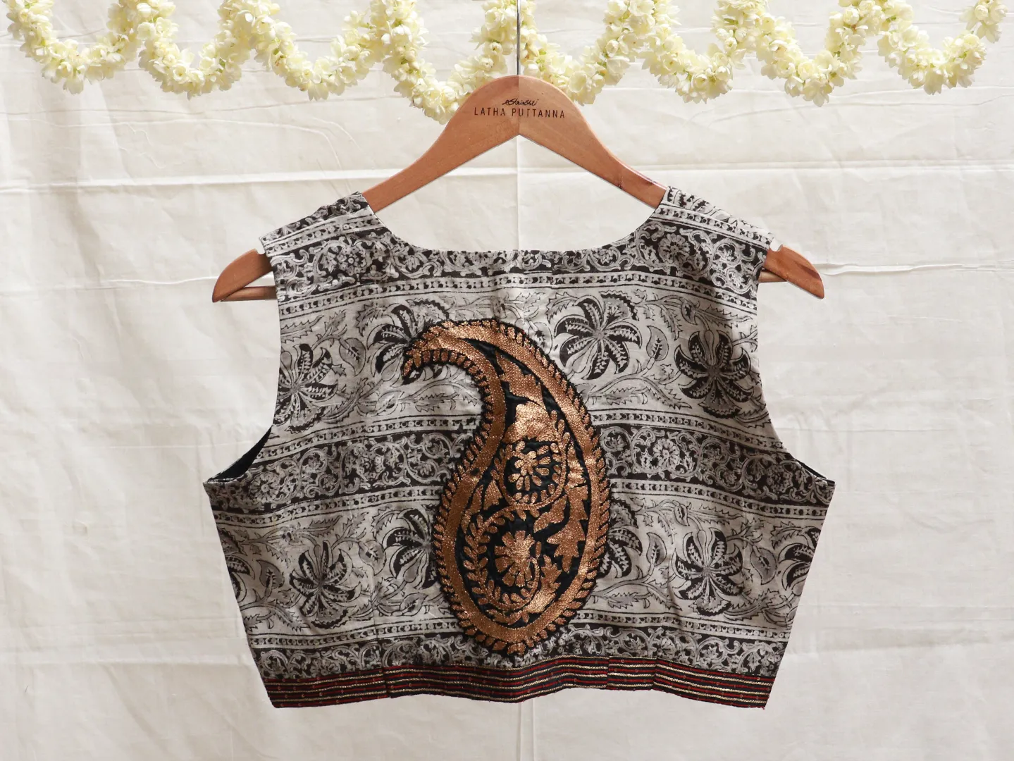 Off white, cotton, Kalamkari blouse