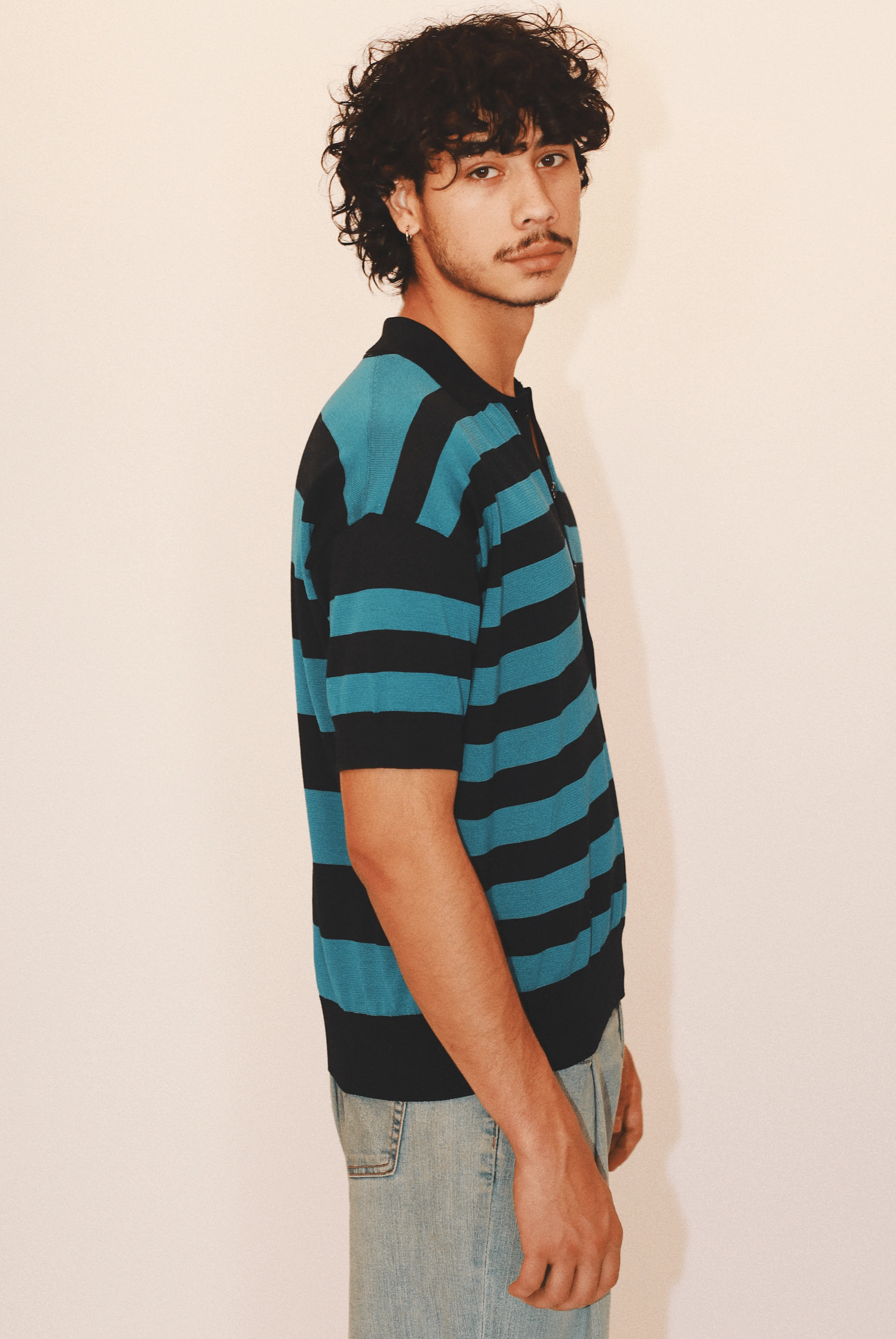 Orlando Striped Polo in Organic Cotton