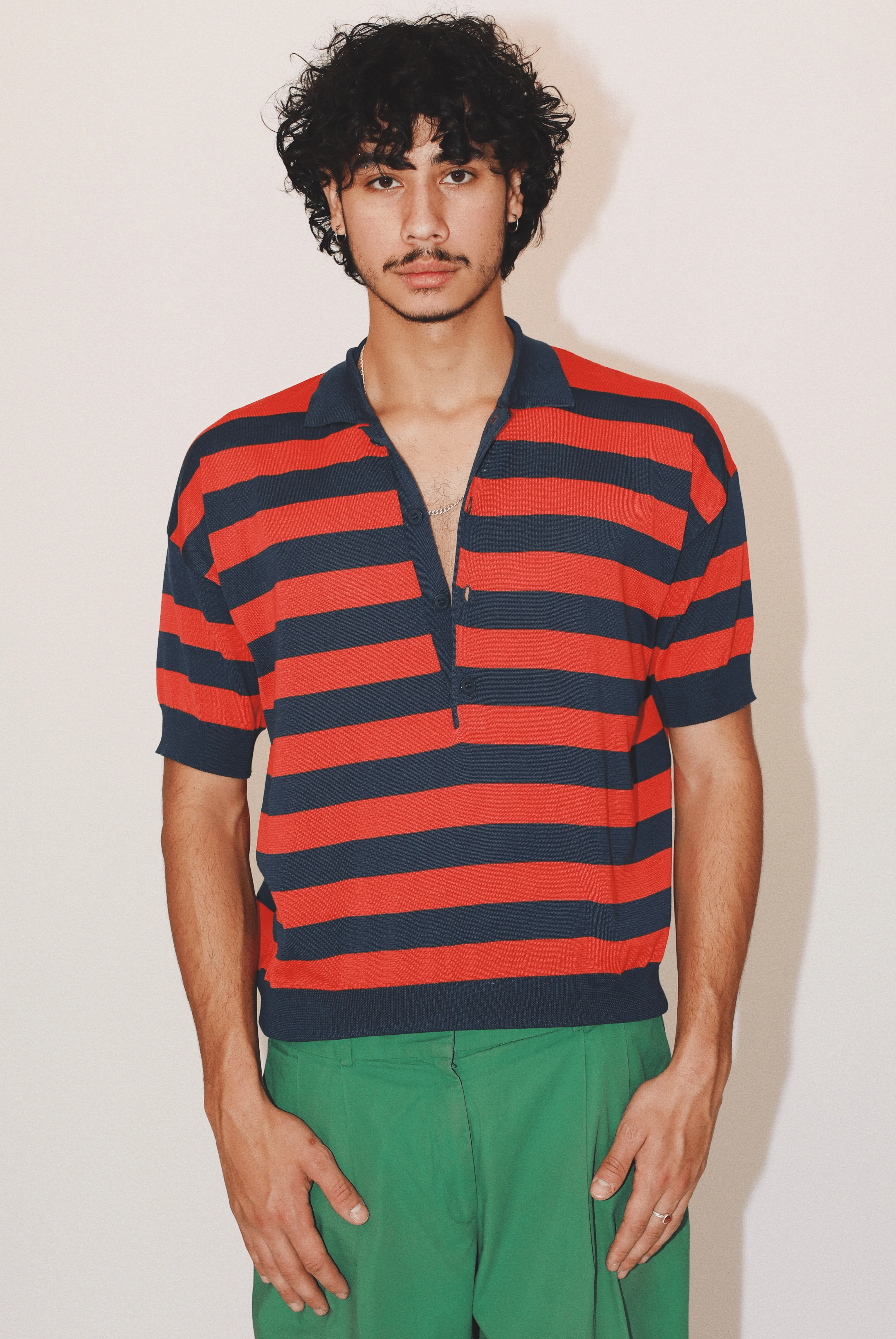 Orlando Striped Polo in Organic Cotton