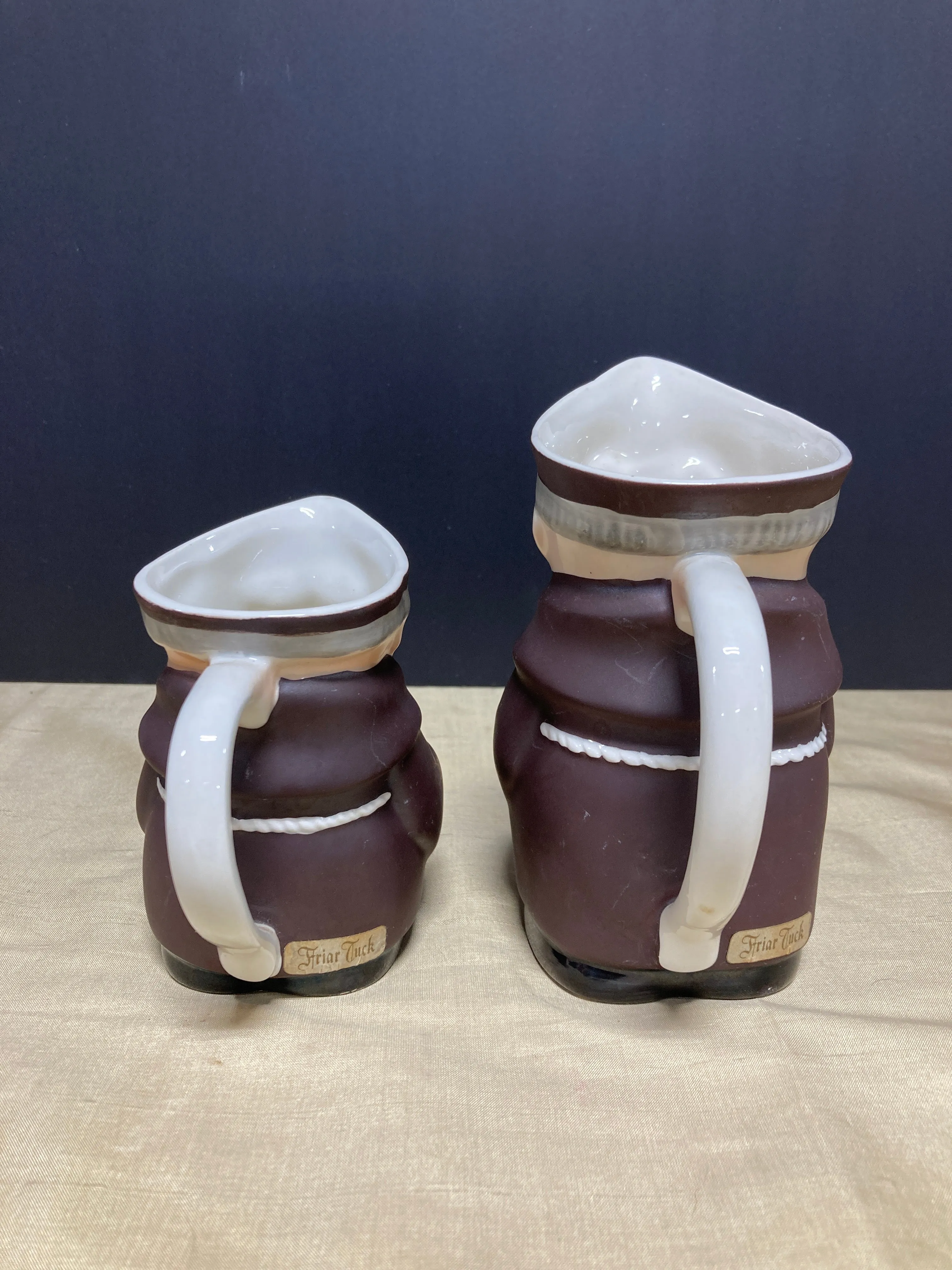 Pair of Goebel West Germany Friar Tuck Monk Creamer & Milk Jug