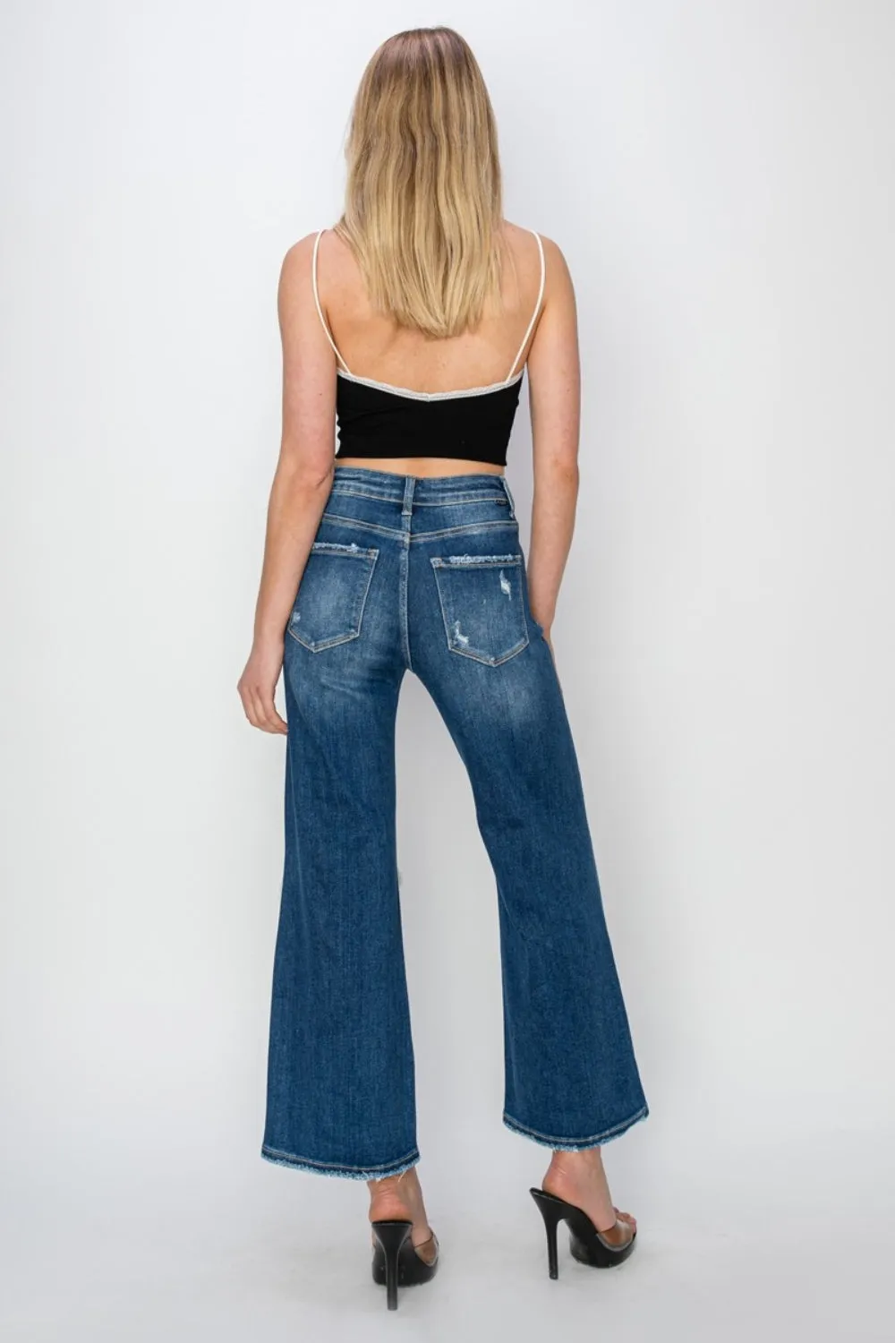 Patch Wide Leg Crop Jeans (0 - 3X)