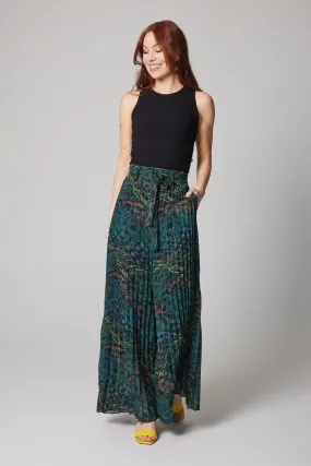 Pleated Palazzo Pant - Firefly