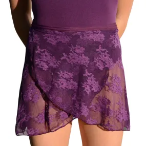 PW Dancewear Children's Lace Wrap Skirt - PORT"