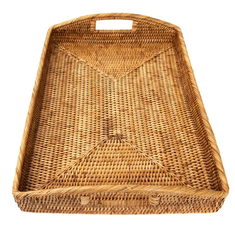 Reula Rectangle Versatile Rattan Handmade Serving Tray