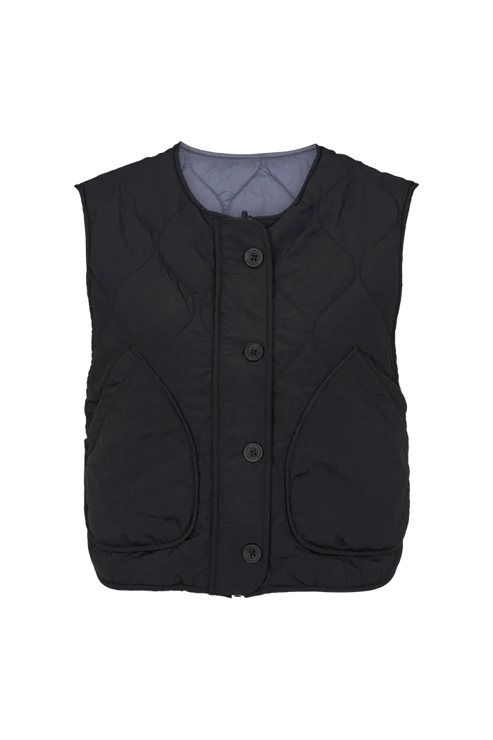 Ruby Vest - Black / Folkstone grey