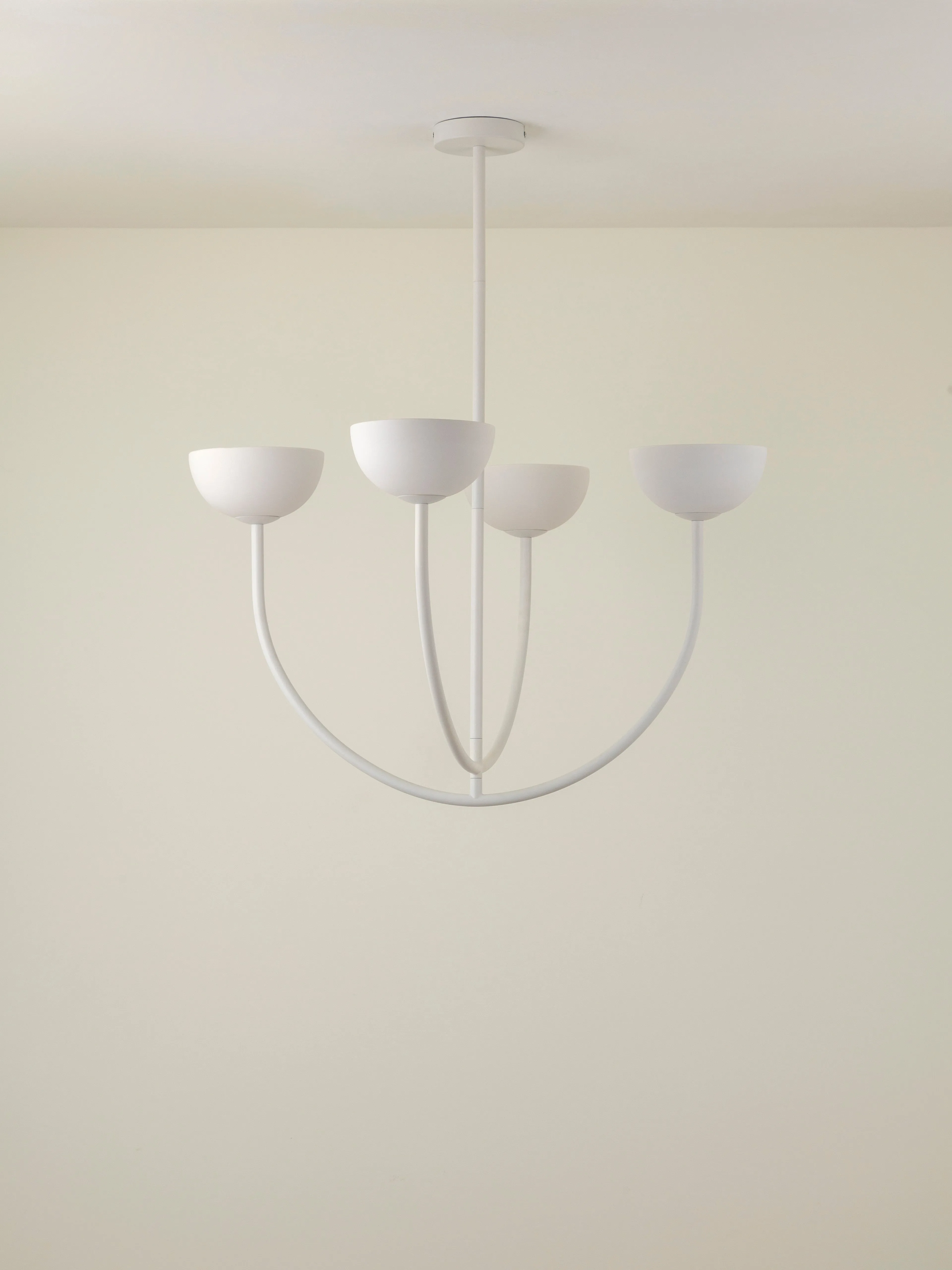 Ruzo - 4 light matt warm white and white porcelain ceiling pendant