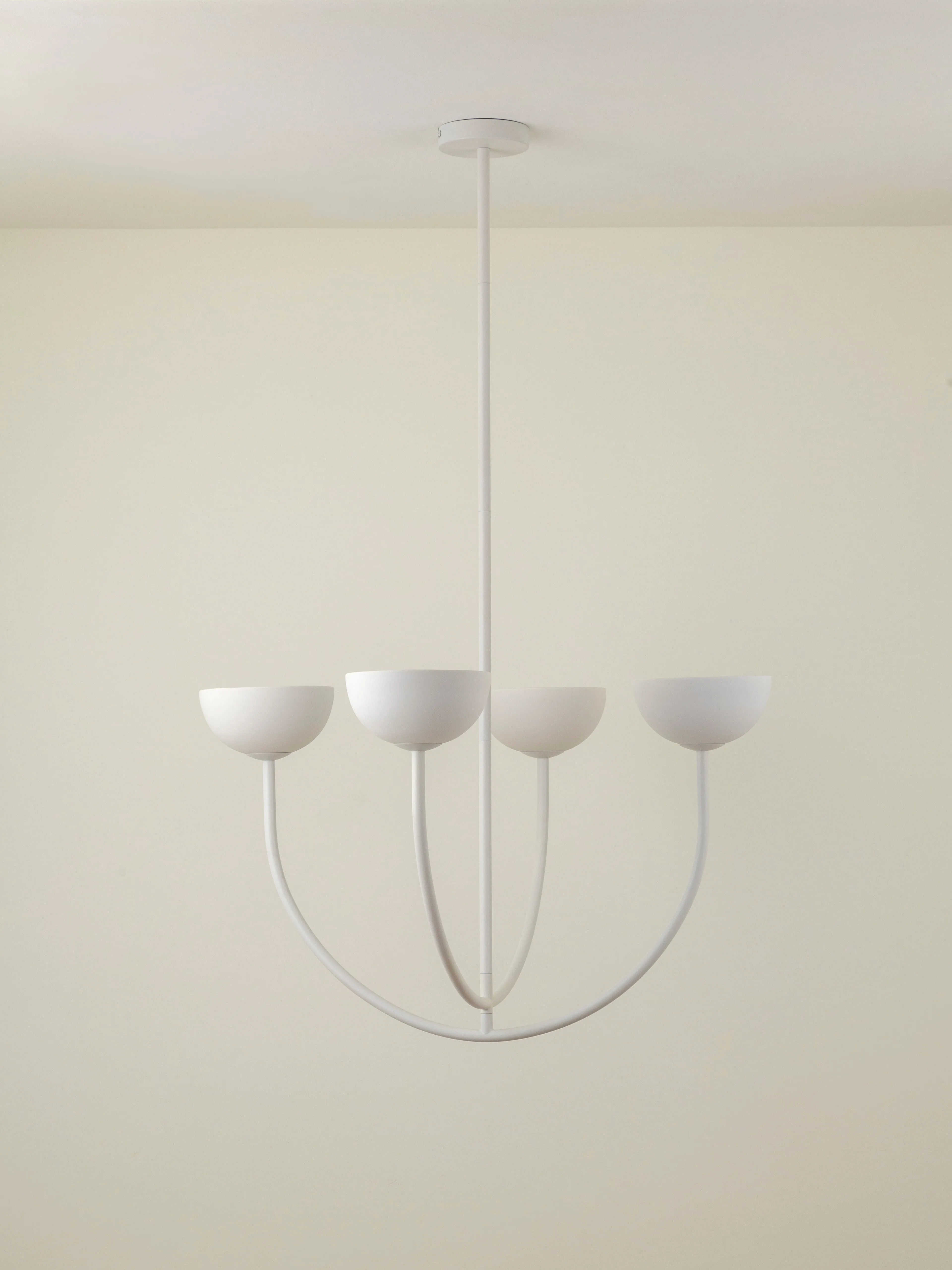 Ruzo - 4 light matt warm white and white porcelain ceiling pendant