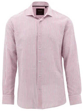 Sel Pink Striped Linen Shirt