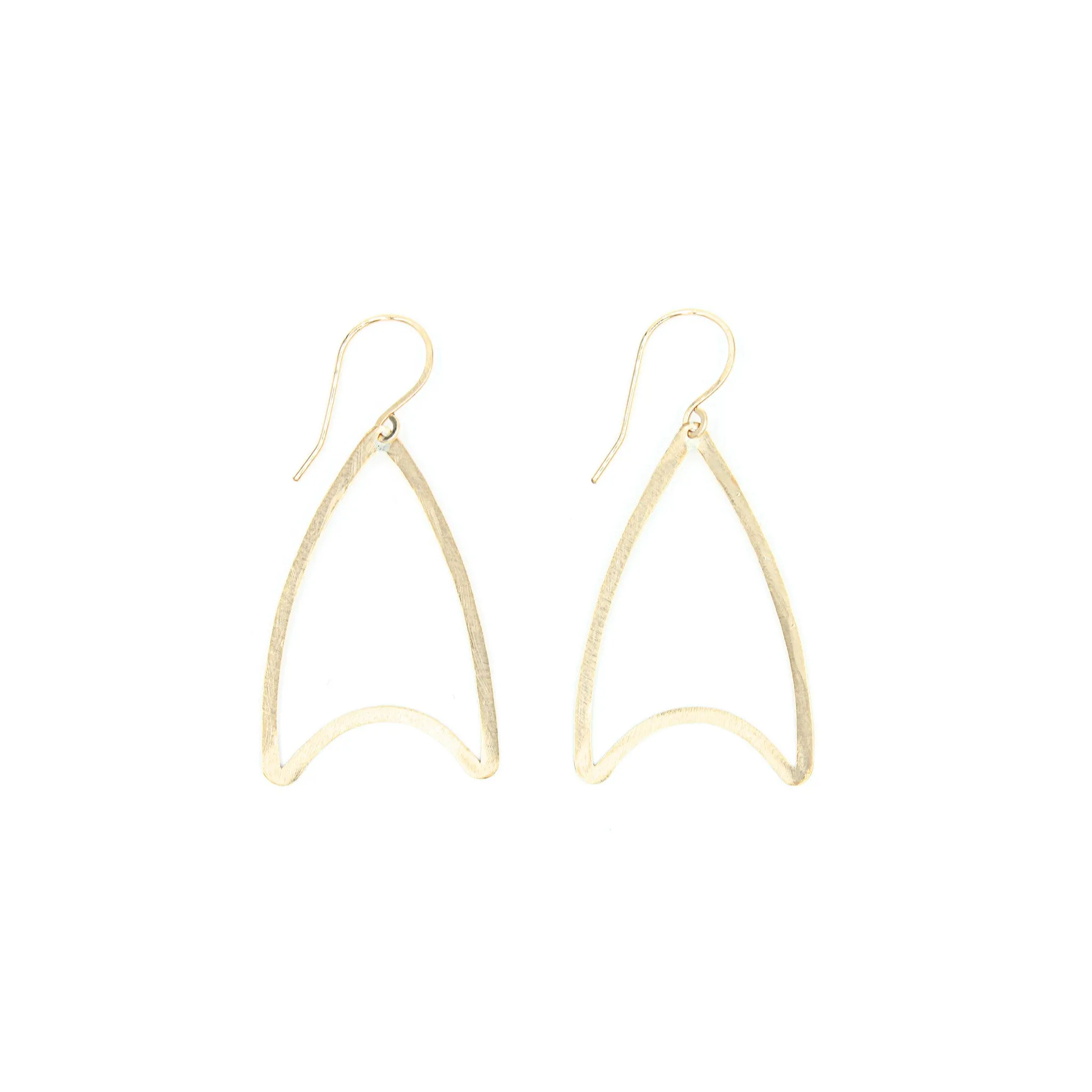 Shape Earrings: Curved Triangle